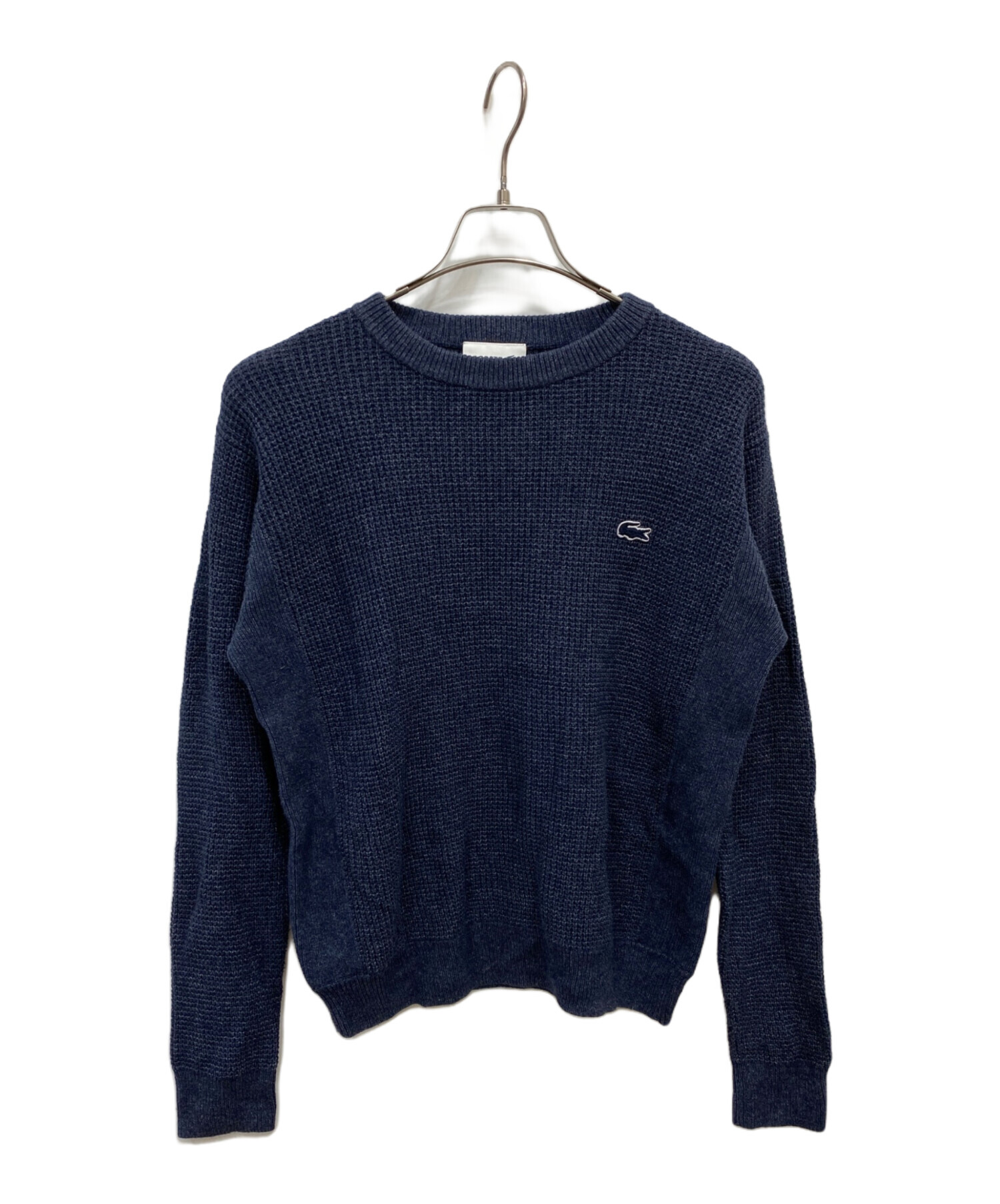 中古・古着通販】LACOSTE (ラコステ) クルーネックニット ネイビー 