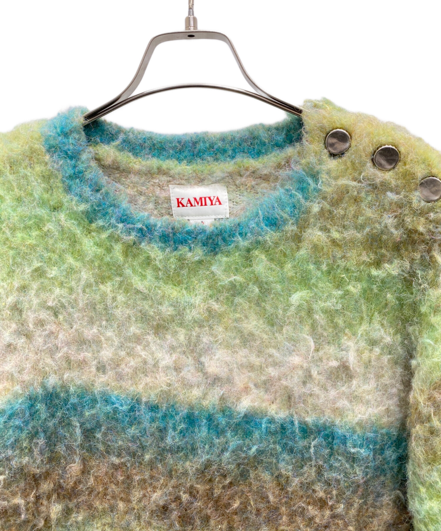 KAMIYA ニット M 中古・古着通販】KAMIYA (カミヤ) Dyeing Knit Sweater グリーン