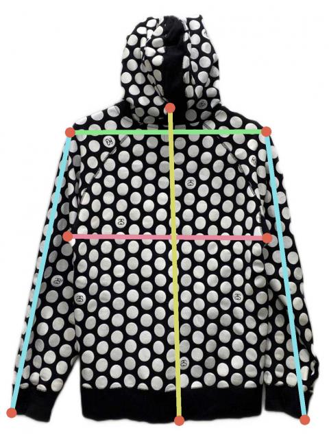 00s Stussy ドット柄 ジップアップパーカー 中古・古着通販】stussy (ステューシー) ドット柄ジップアップパーカー