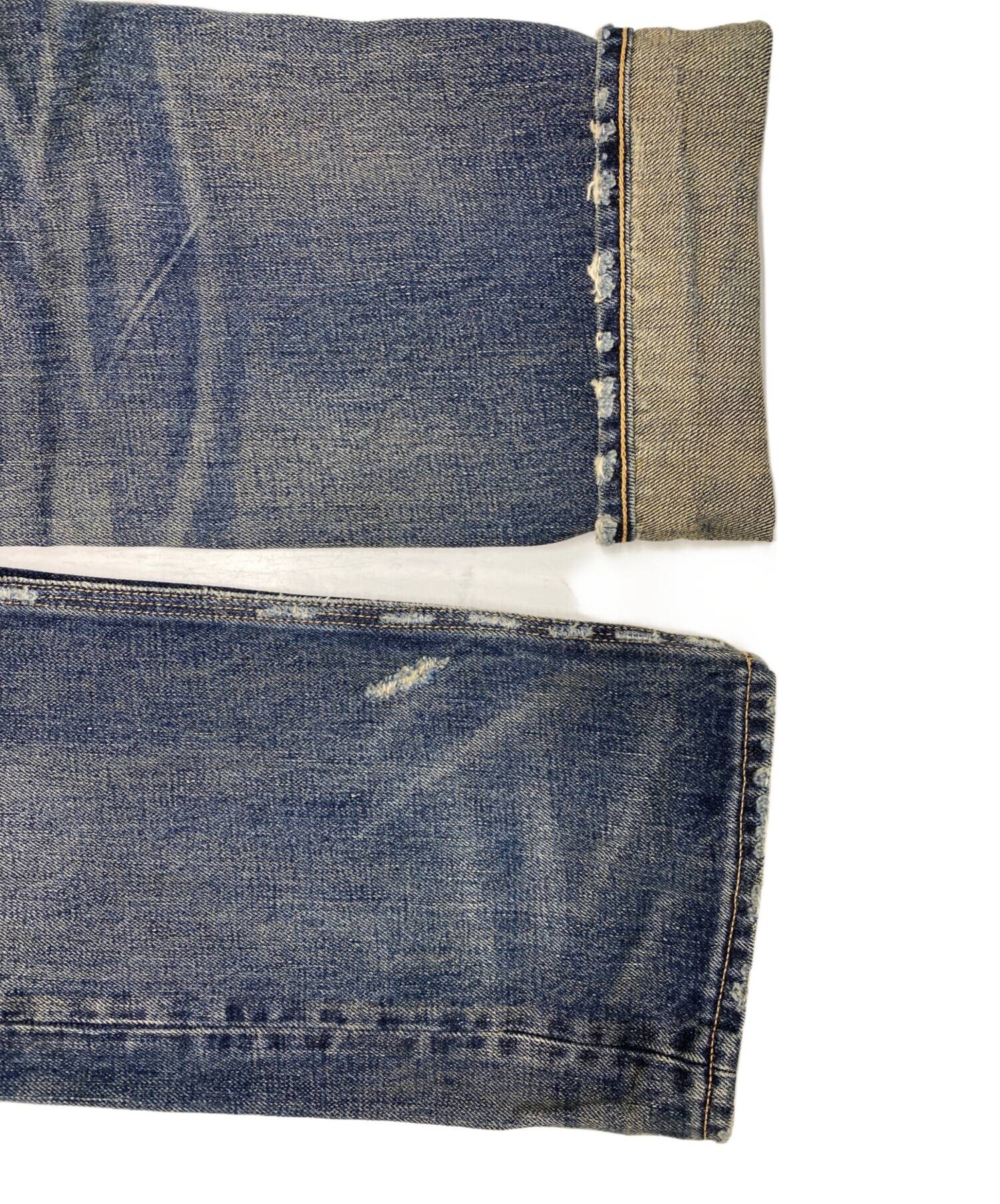 中古・古着通販】RRL (ダブルアールエル) クラッシュ加工サスペンダー