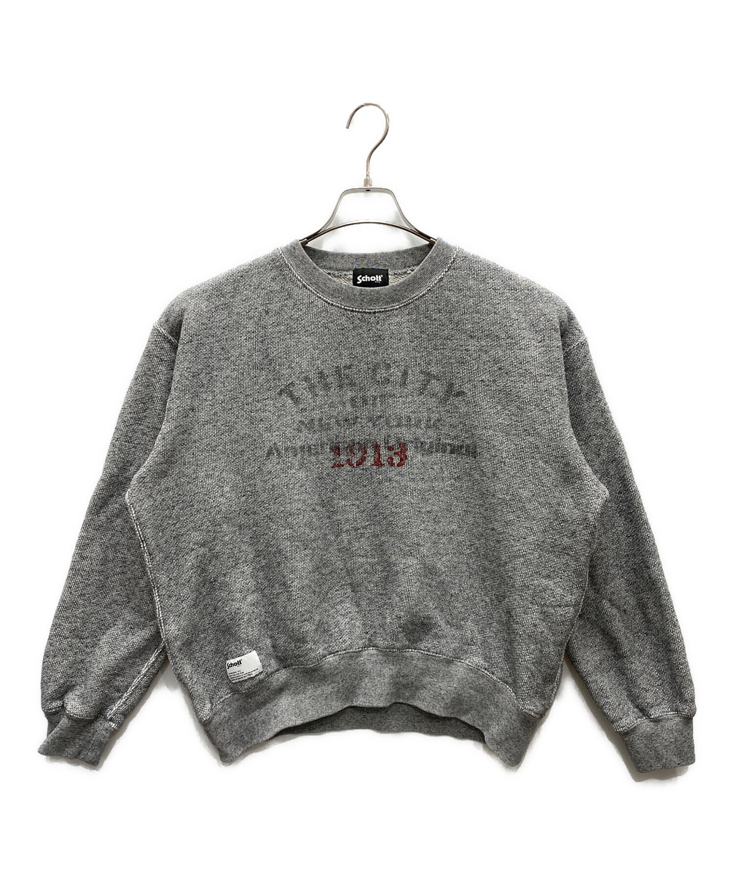 中古・古着通販】Schott (ショット) SALT AND PEPPER SWEAT グレー 