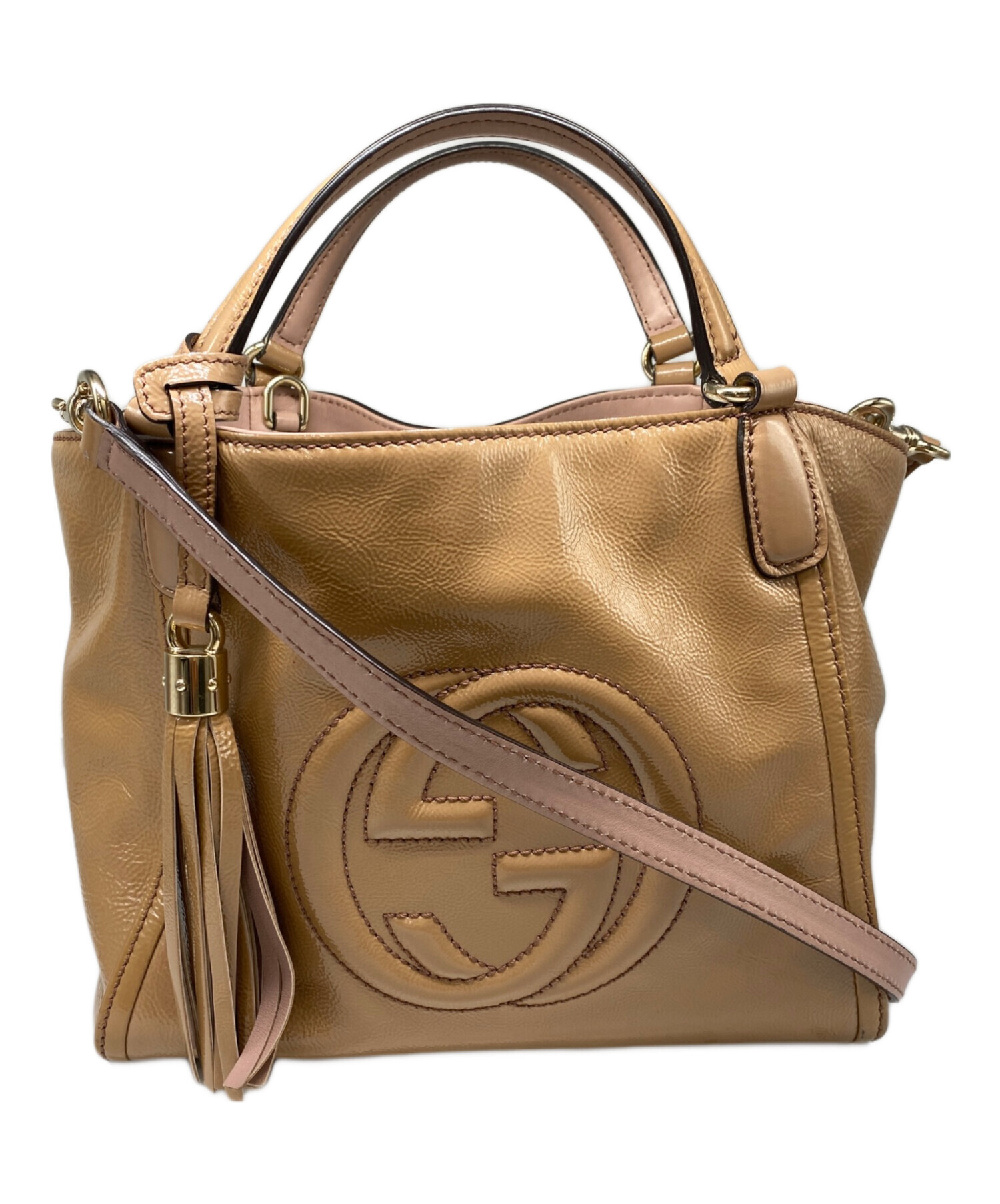 中古・古着通販】GUCCI (グッチ) 2WAYショルダーバッグ ブラウン 