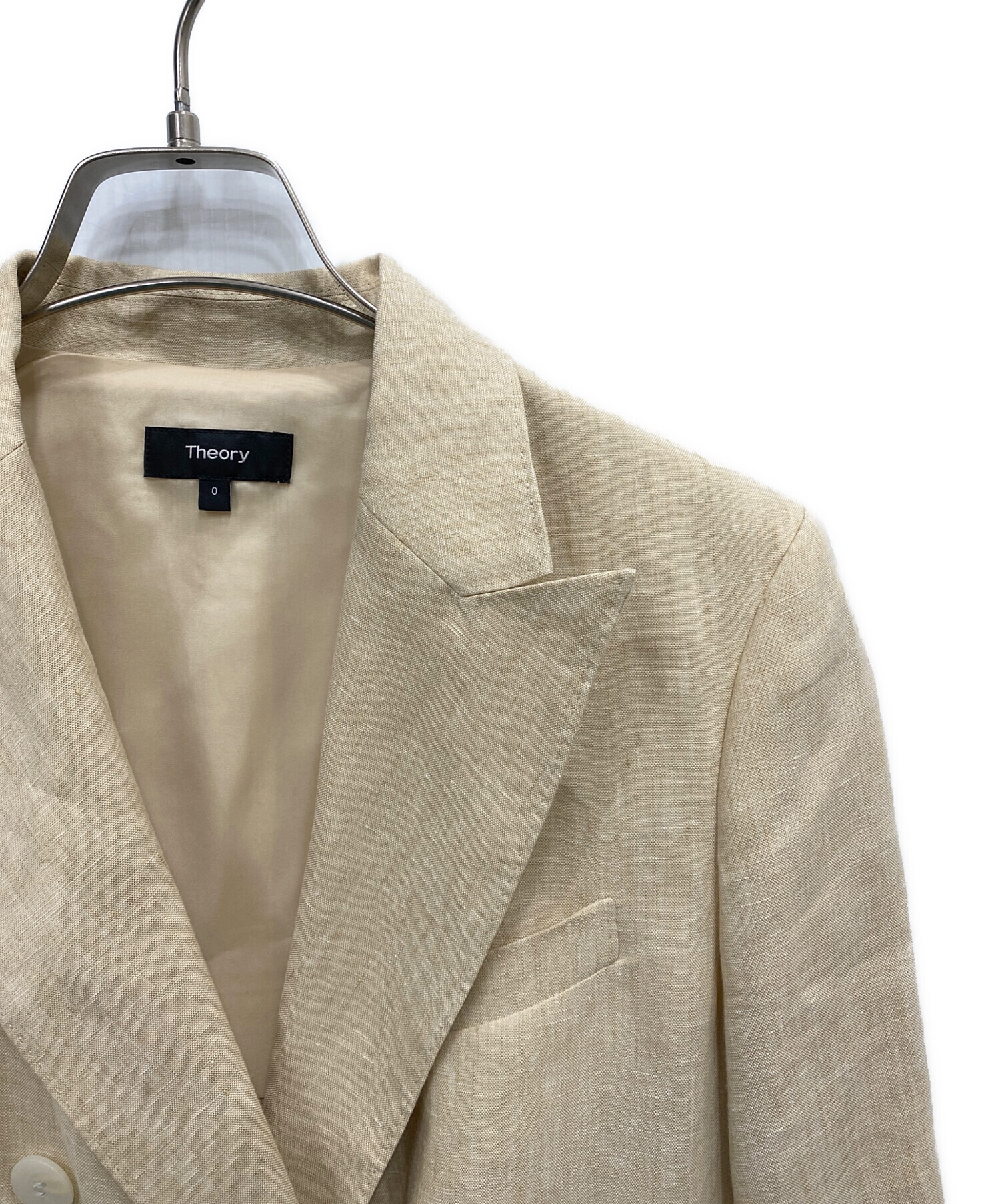 中古・古着通販】theory (セオリー) リネンダブルテーラードジャケット  
