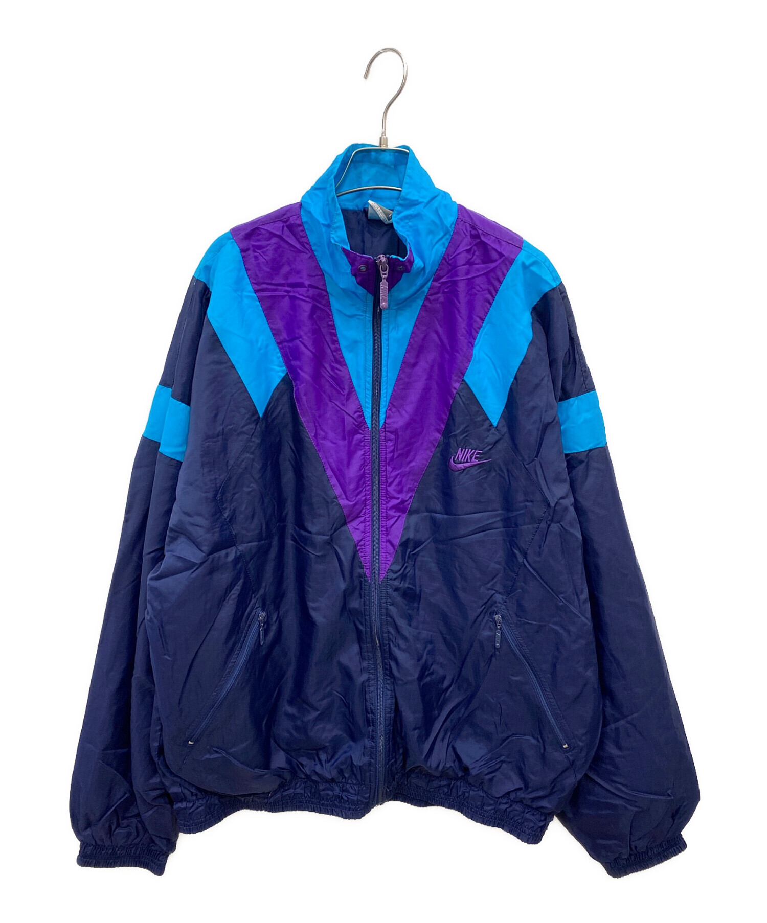 中古・古着通販】NIKE (ナイキ) ナイロンジャケット ネイビー サイズ Nike ネイビー ピンク ジャンパー Lサイズ