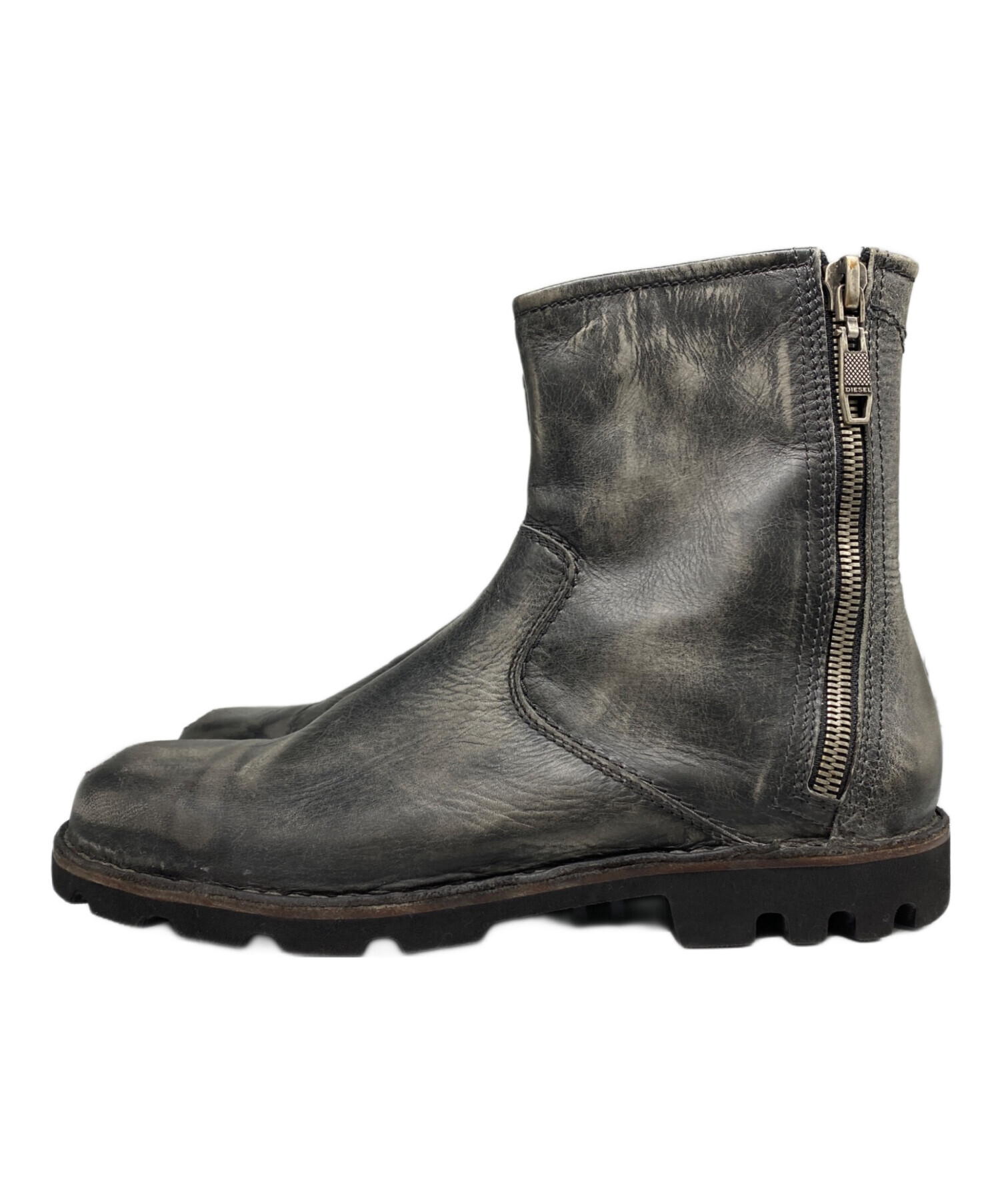 DIESEL D-VIRON レザー ブーツ サイドジップ 【公式通販】