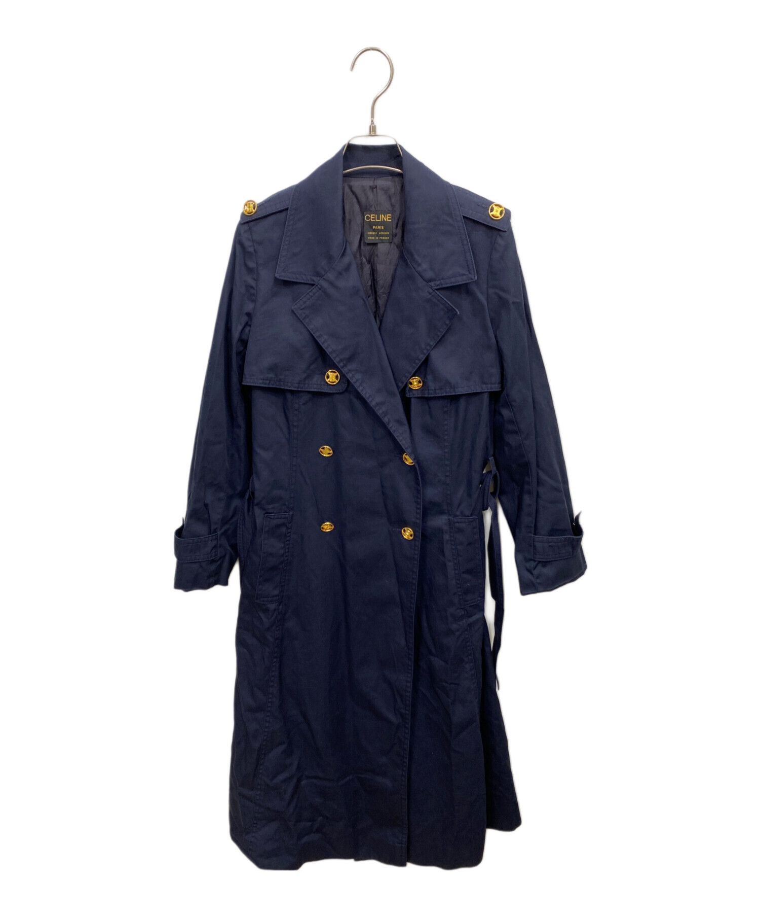 セリーヌ＊フランス製 ダブルプレストコート マカダムボタン ベージュ