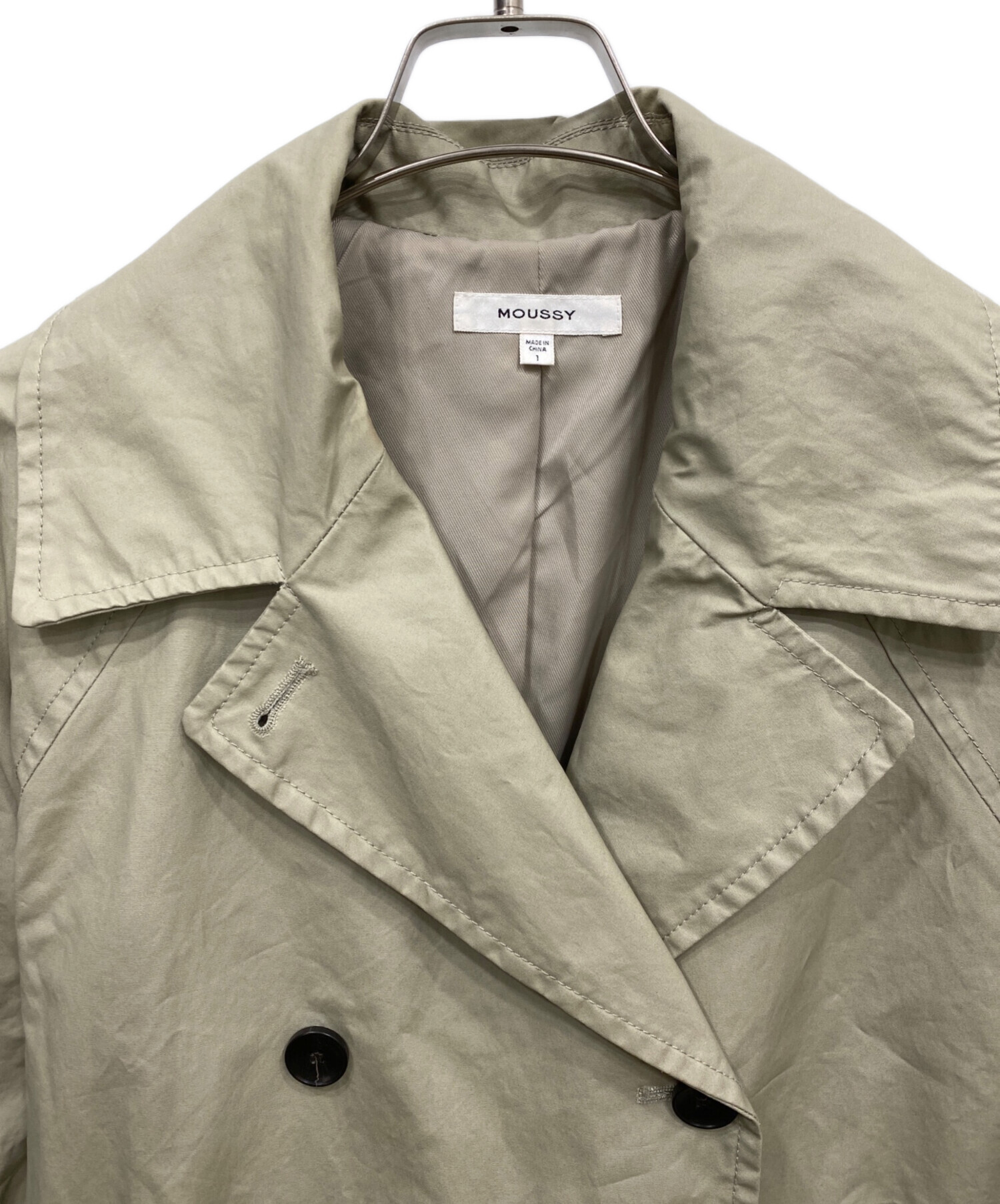 中古・古着通販】moussy (マウジー) BIG COLLAR OVER TRENCH コート 