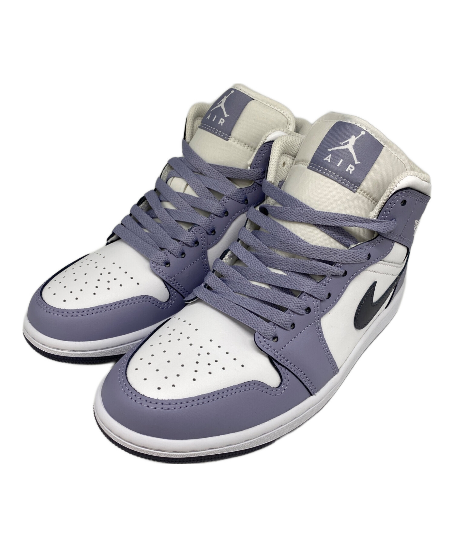 中古・古着通販】NIKE (ナイキ) AIR JORDAN 1 MID WHITE/DARK BLUE 
