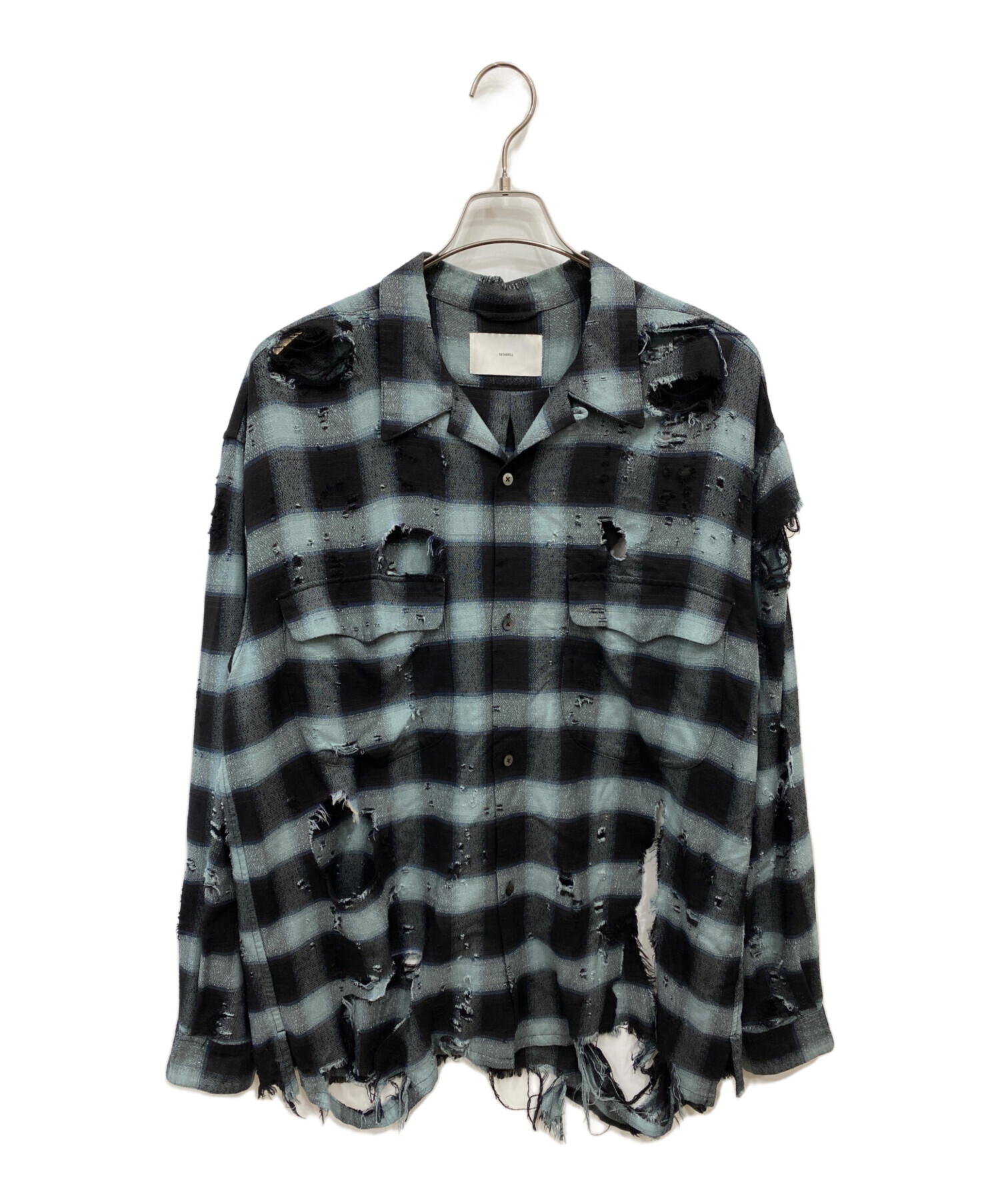 【SALE】SUGARHILL OMBRE PLAID FRINGE BLOUS 中古・古着通販】SUGARHILL (シュガーヒル) BURNT OMBRE PLAID BLOUSE