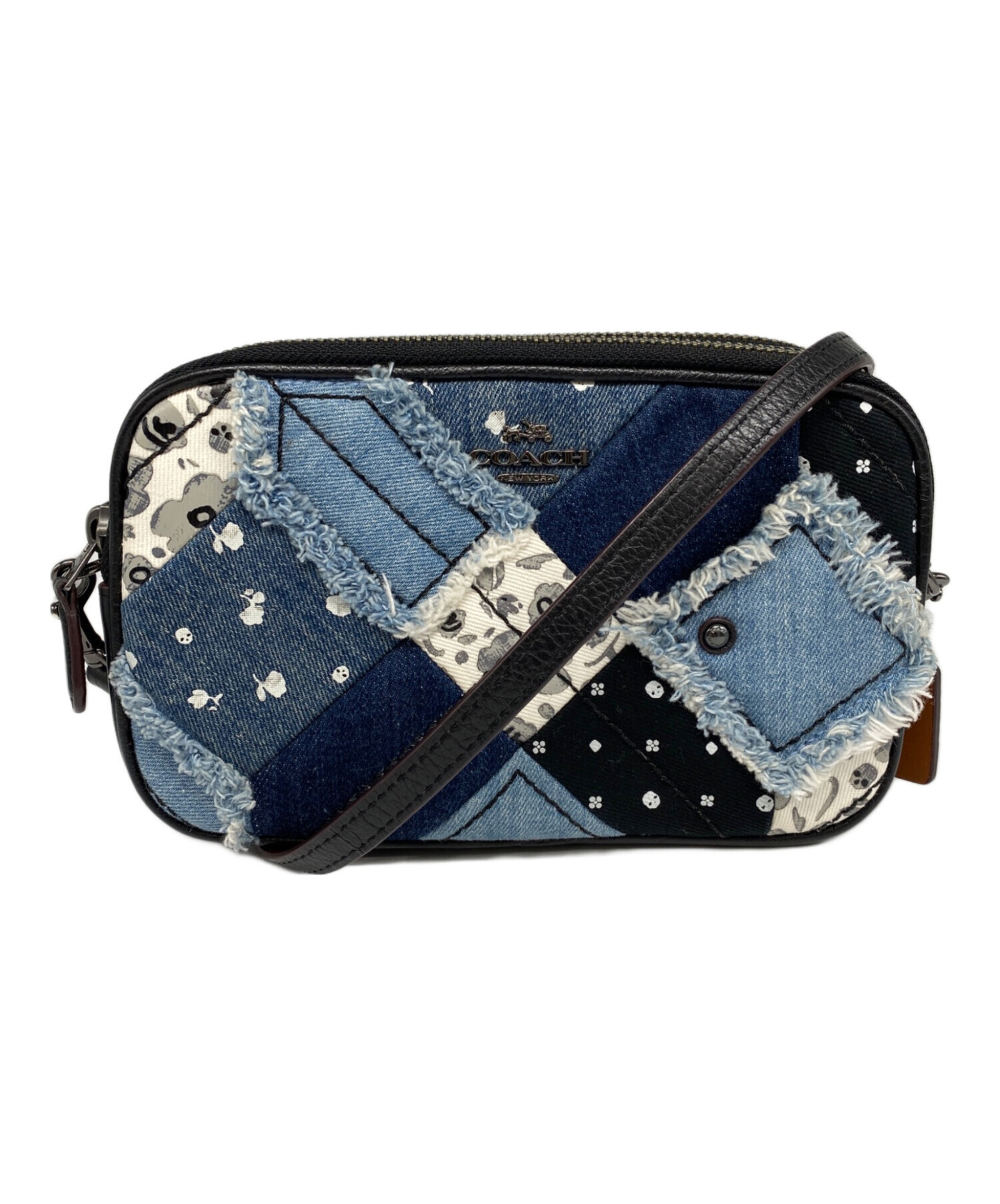 中古・古着通販】COACH (コーチ) デニムパッチワークショルダーバッグ 