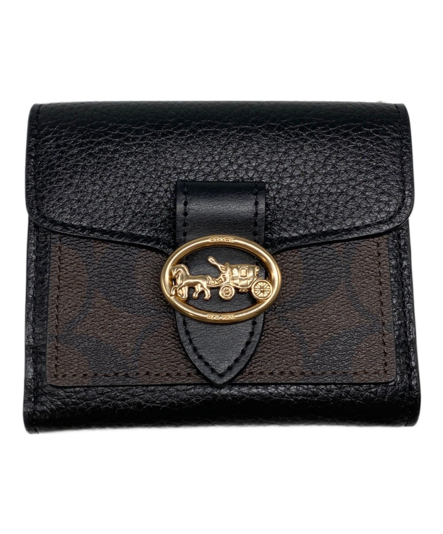 中古・古着通販】COACH (コーチ) 2つ折り財布 ブラック｜ブランド