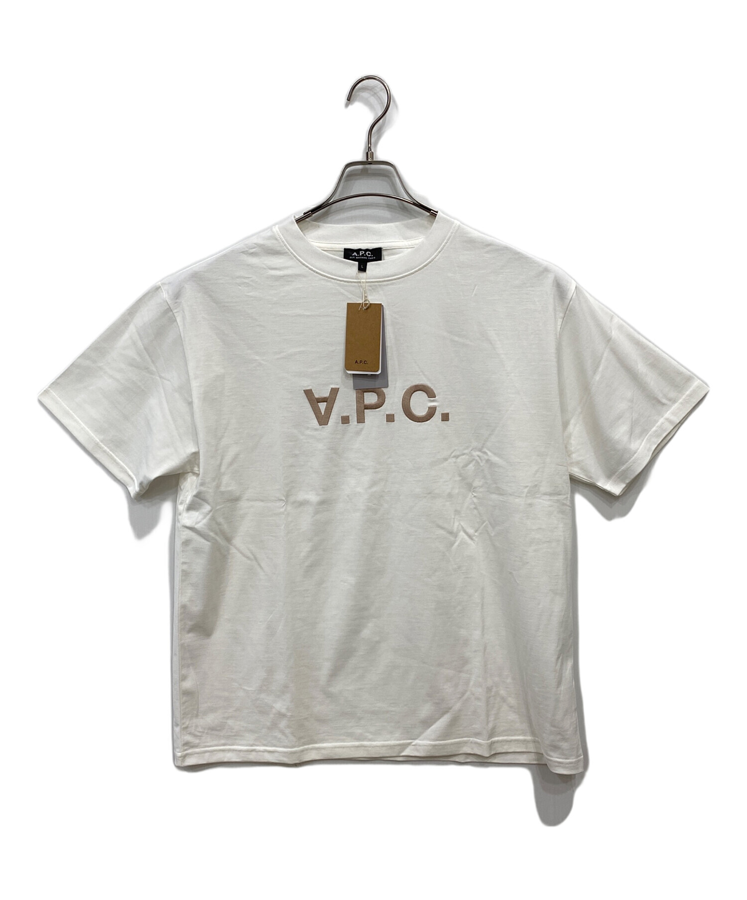 新品 未使用 A.P.C.×BEAMS LIGHTS / 別注刺繍ロゴ Tシャツ 早くも新作