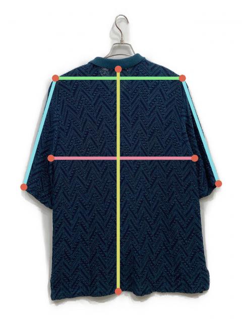 中古・古着通販】YOKE (ヨーク) HERRINGBONE MESH SHIRT グリーン