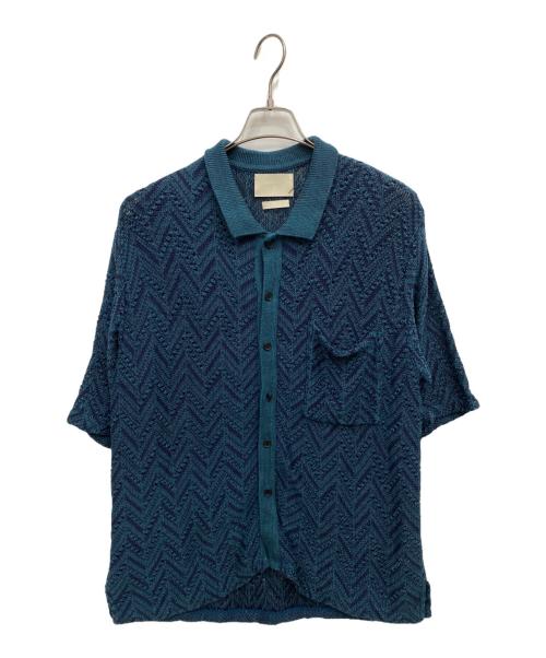 中古・古着通販】YOKE (ヨーク) HERRINGBONE MESH SHIRT グリーン