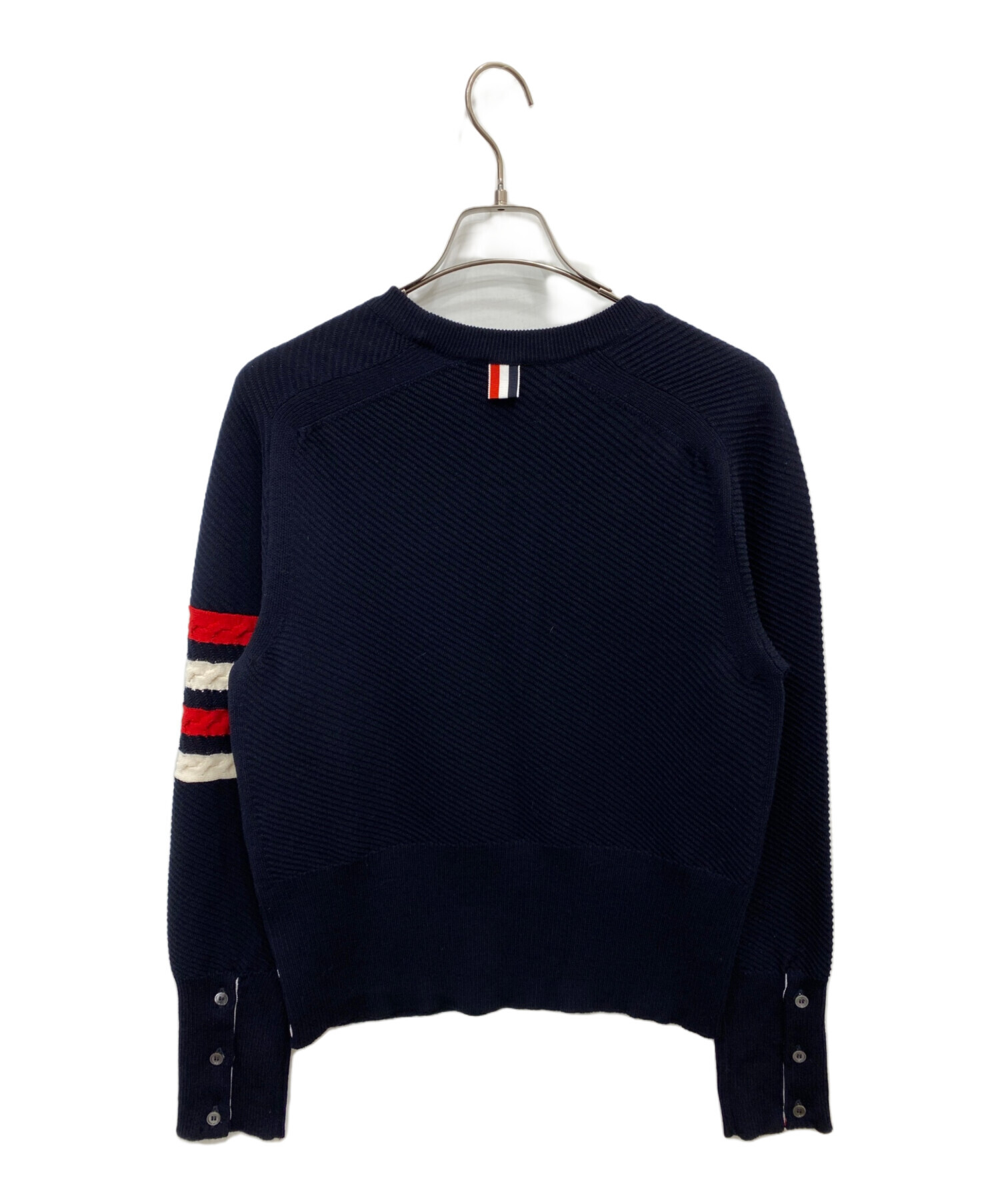 トムブラウン　トリコロールニット 中古・古着通販】THOM BROWNE. NEW YORK (トムブラウンニューヨーク