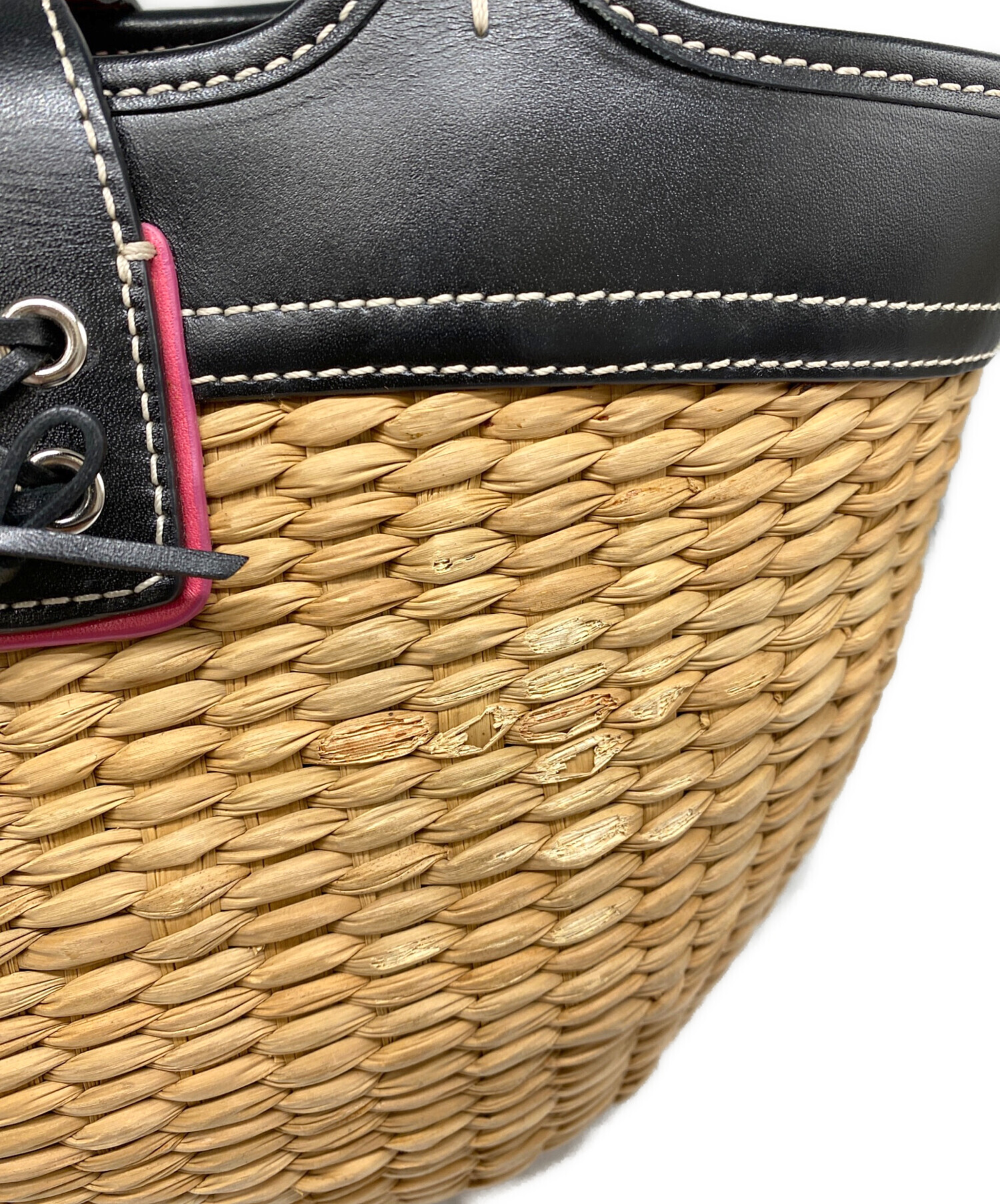 中古・古着通販】COACH (コーチ) カゴバッグ ベージュ×ブラック