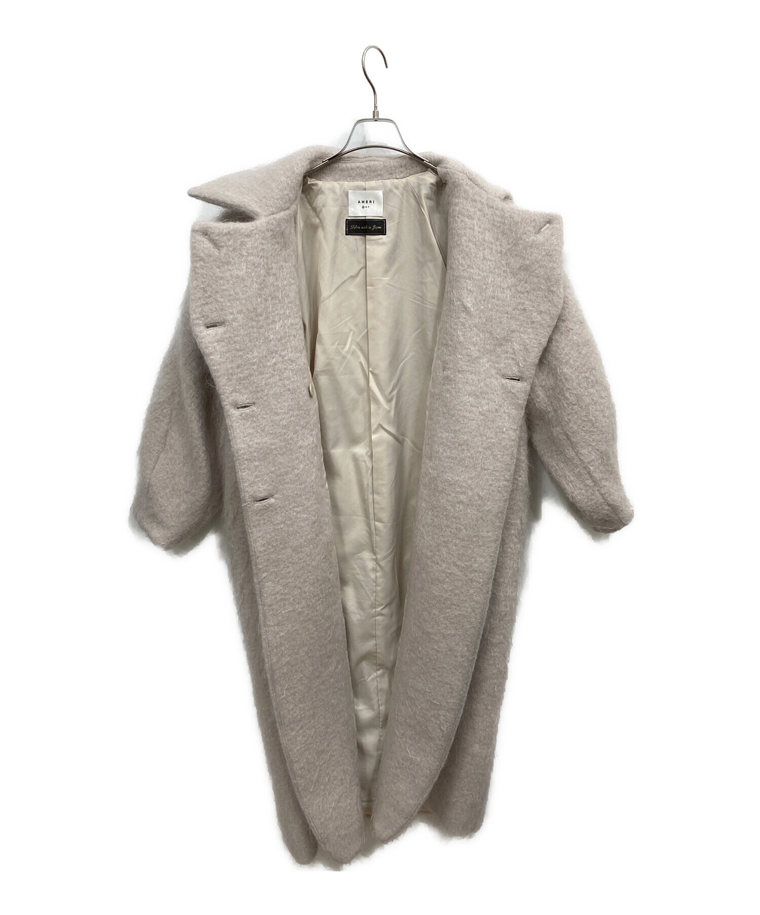 ameri アメリ DEFORMATION COLLAR SHAGGY COAT