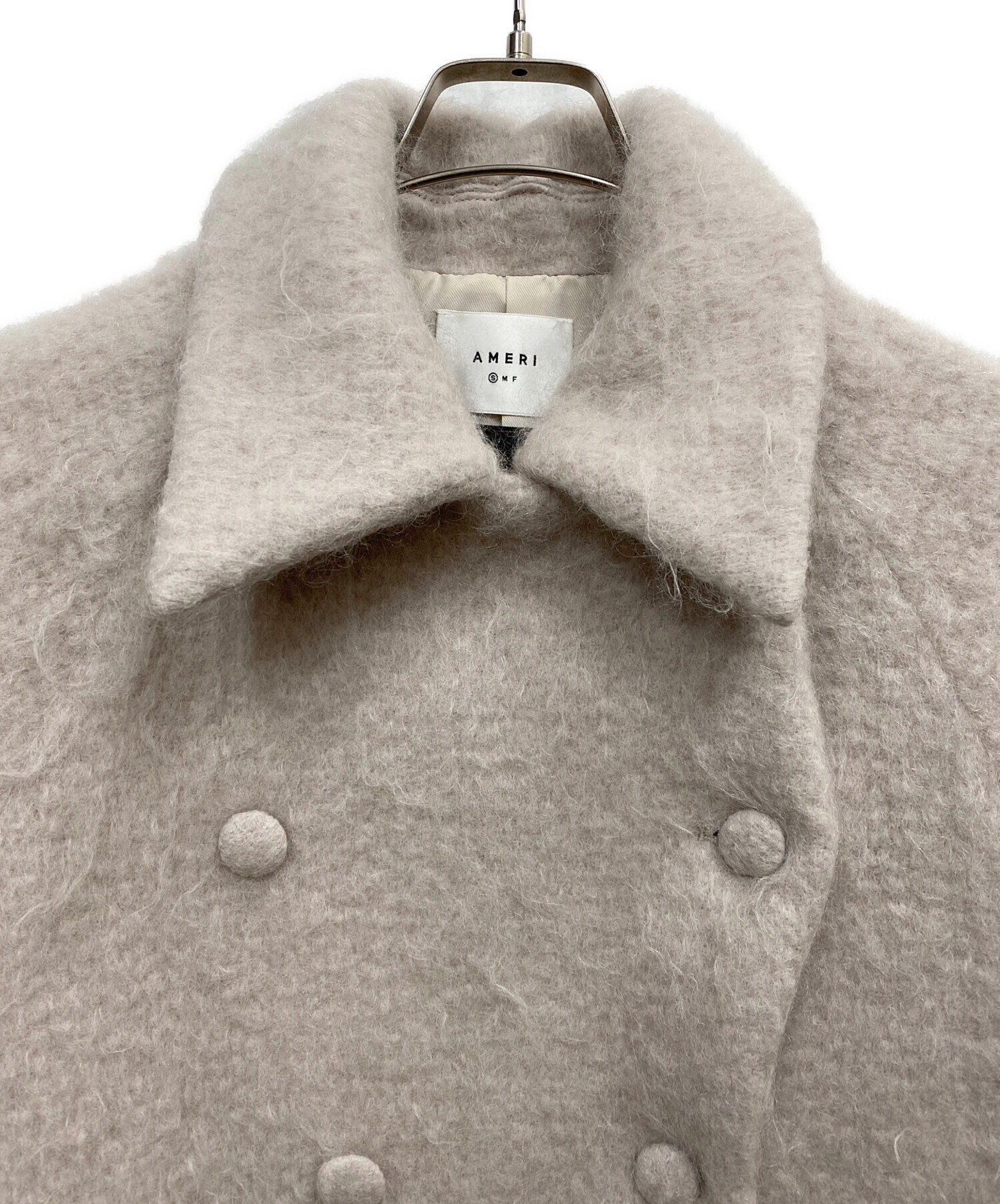 DEFORMATION COLLAR SHAGGY COAT