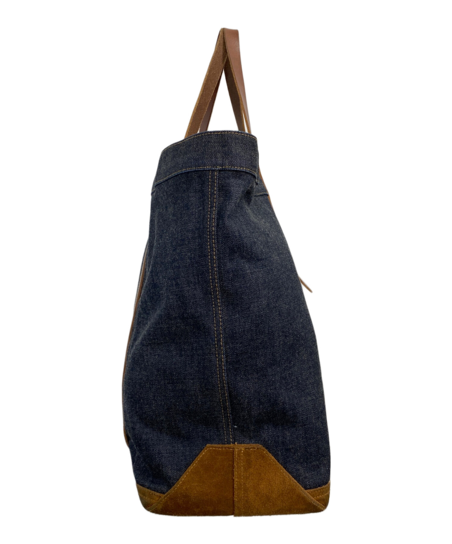 中古・古着通販】RRL (ダブルアールエル) レザートリムデニムトート