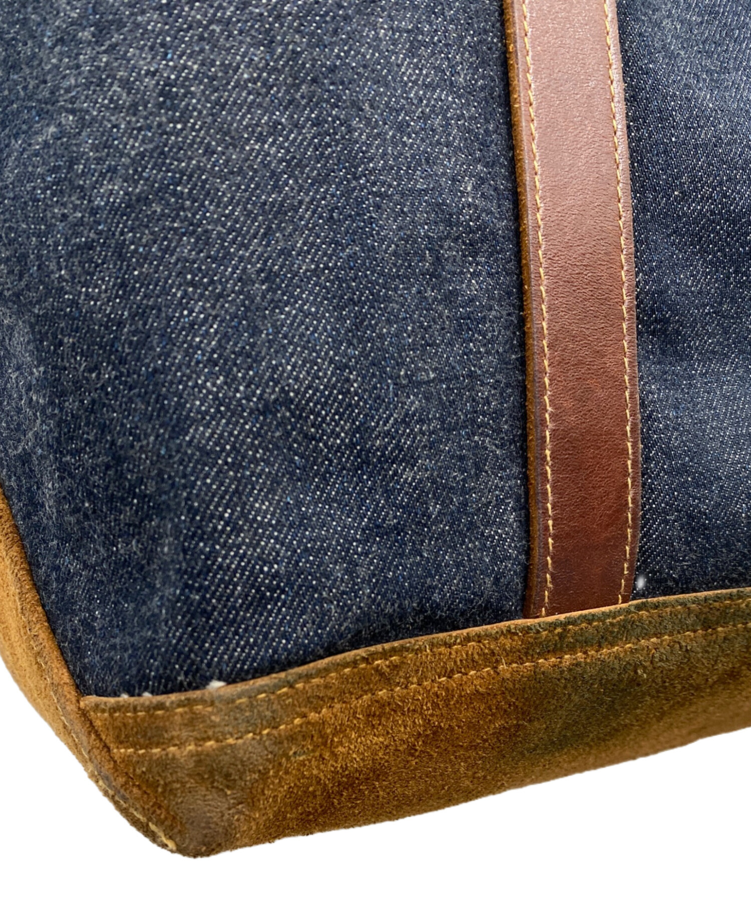 中古・古着通販】RRL (ダブルアールエル) レザートリムデニムトート