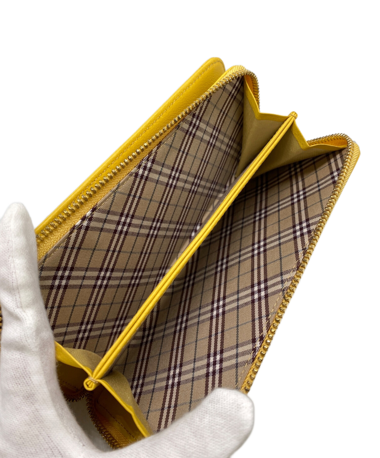 日本買取 BURBERRY イエロー 長財布 【公式通販】