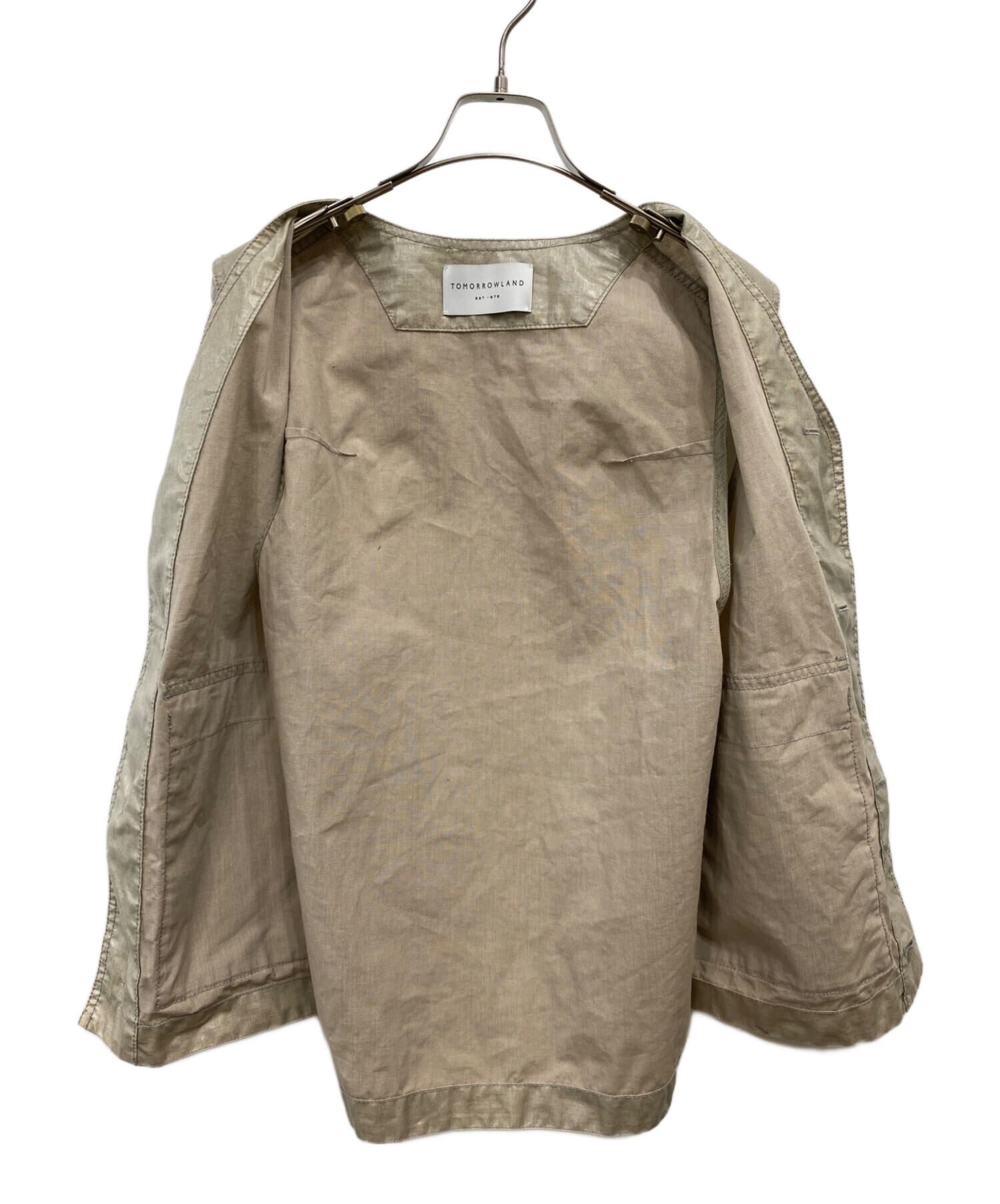 [中古] COLOMBO × トゥモローランド リネン100% 麻 ブルー コロンボ ストール マフラー トゥモローランド Made in Italy 送料210円 COLOMBO リネン ストール 中古COLOMBO(コロンボ) ストール(ショール