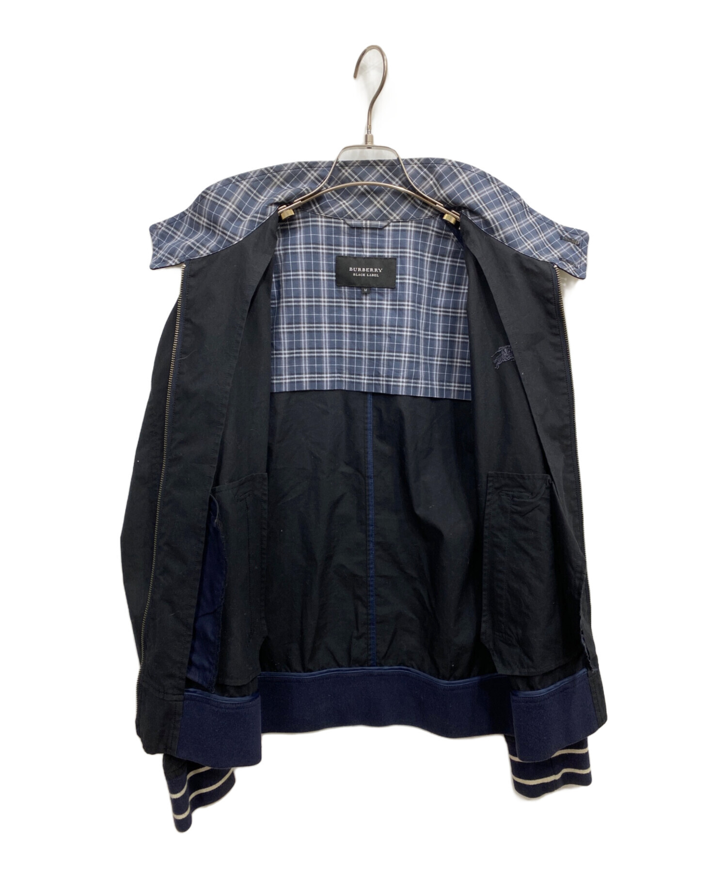 90s BURBERRY リバーシブル スイングトップ バーバリー　ブラック 中古・古着通販】BURBERRY BLACK LABEL (バーバリーブラックレーベル