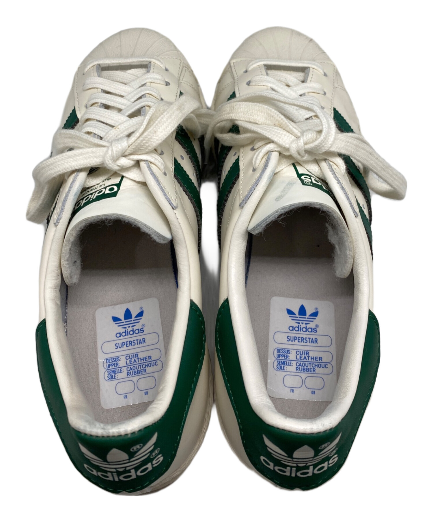 中古・古着通販】adidas (アディダス) SUPERSTAR 82 ホワイト×グリーン 
