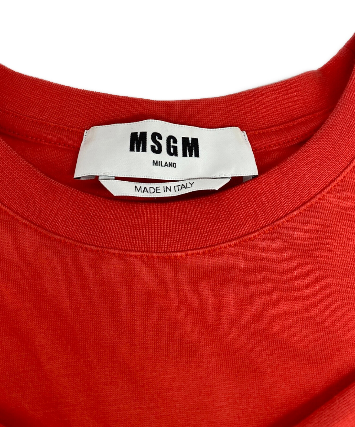 中古・古着通販】MSGM (エムエスジーエム) プリントロゴTシャツ レッド