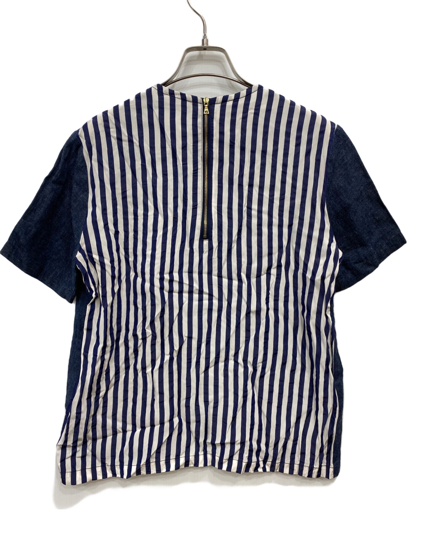 中古・古着通販】MARNI (マルニ) デニム切替ブラウス インディゴ