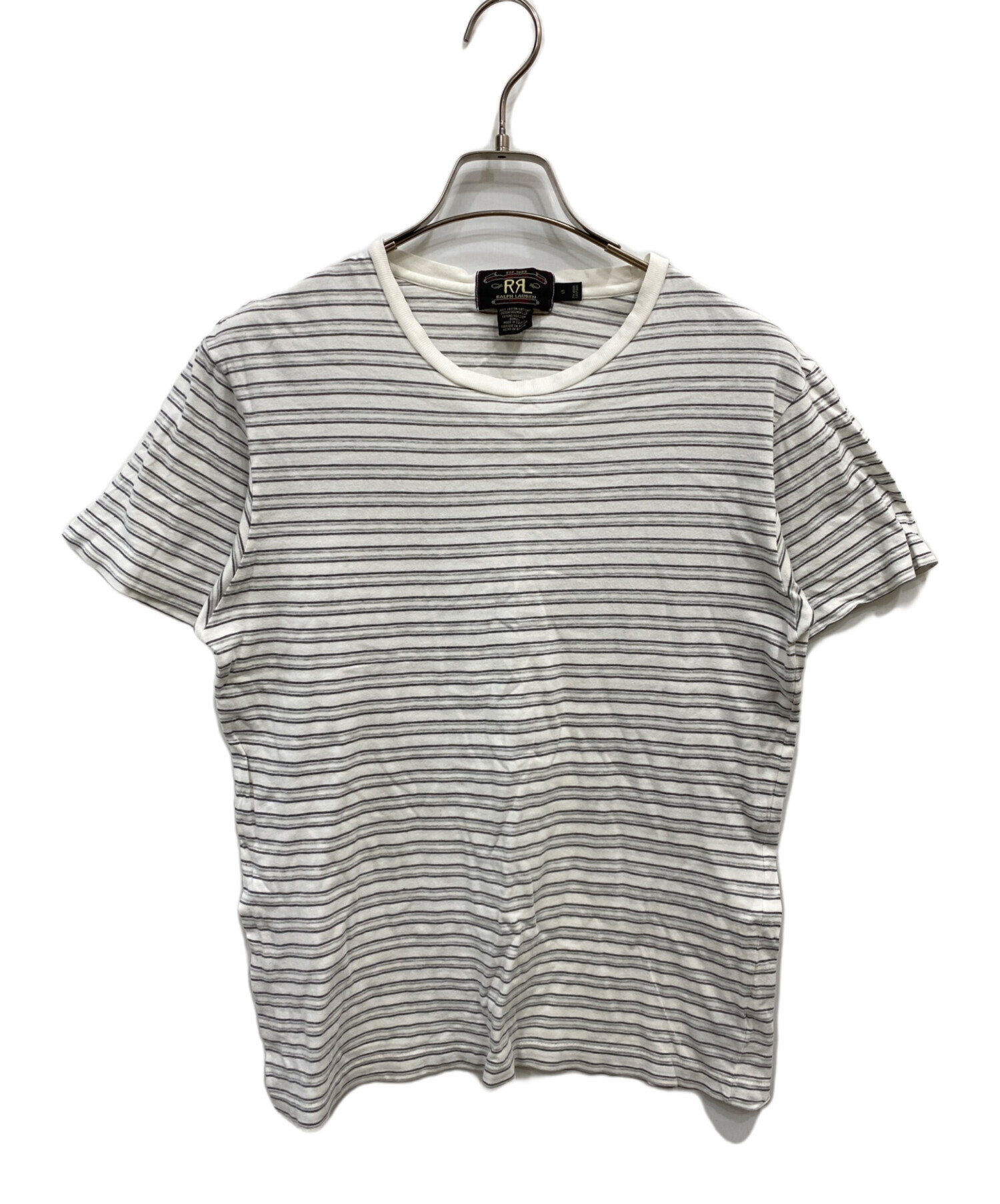 中古・古着通販】RRL (ダブルアールエル) ボーダーTシャツ ホワイト 