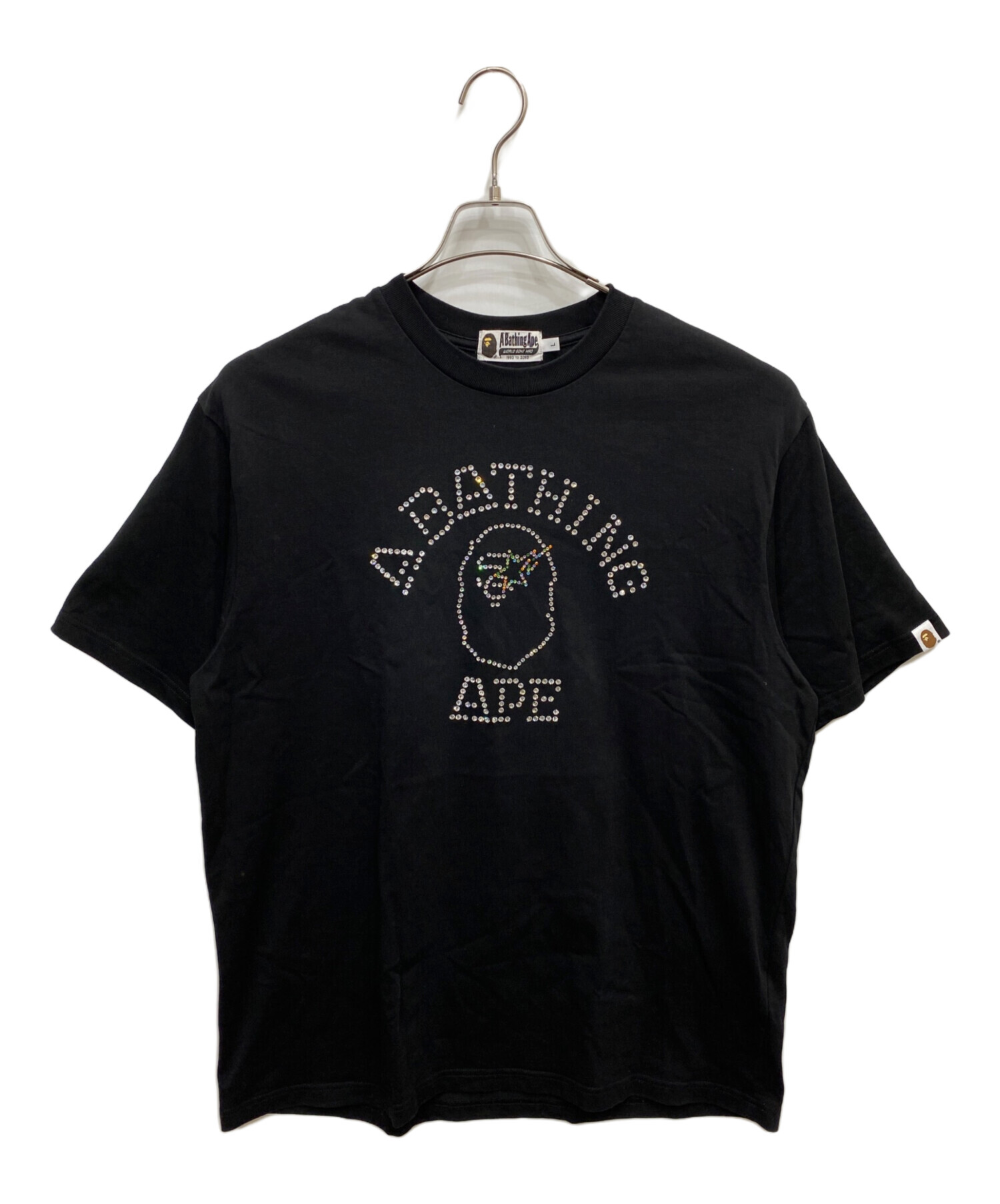 値下げ！【未使用品】A BATHING APE ラインストーン ベイプロゴT 中古・古着通販】A BATHING APE (ア ベイシング エイプ) ライン