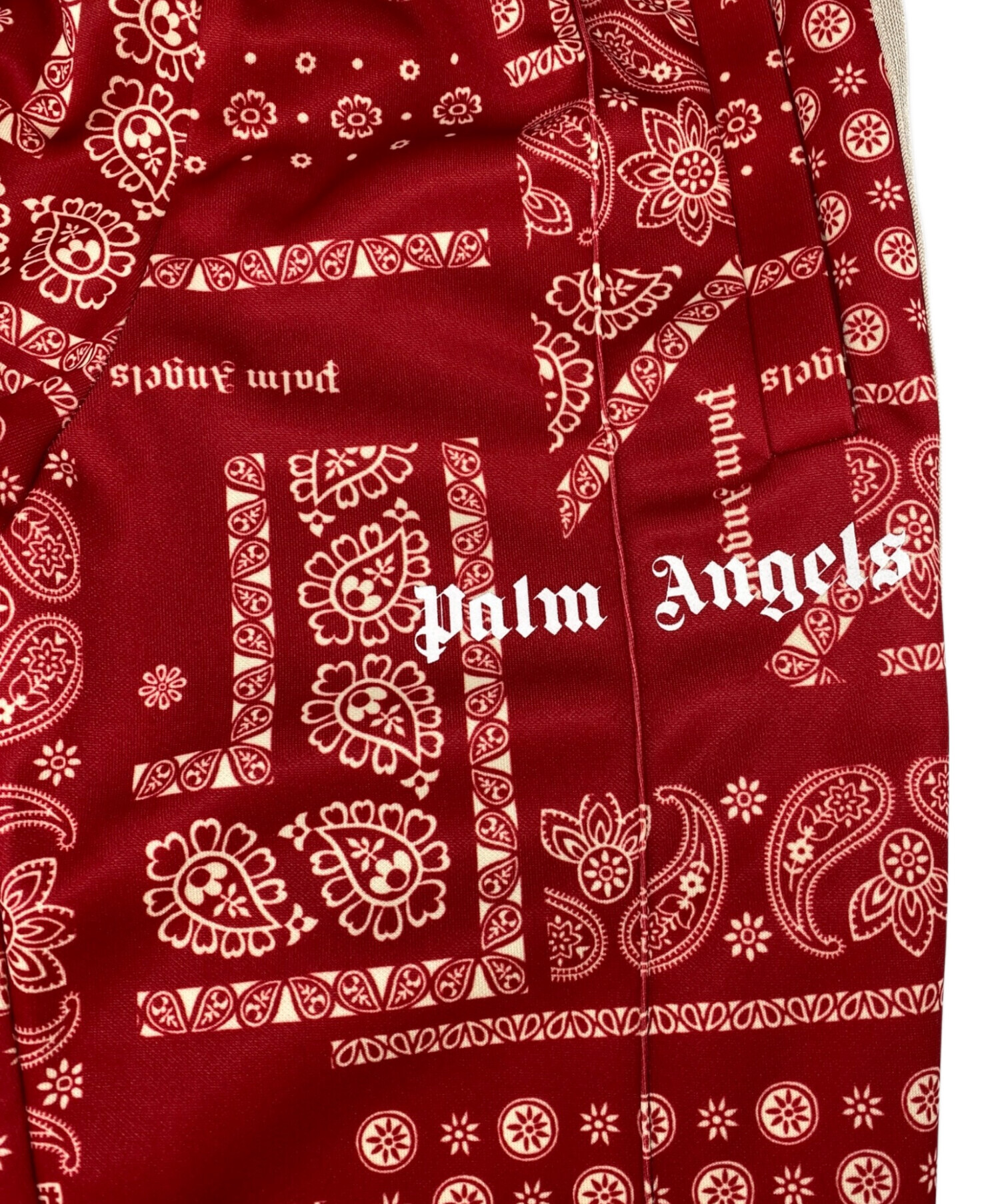 Palm Angels レッド トラックパンツ 中古・古着通販】Palm Angels (パーム エンジェルス) バンダナ柄