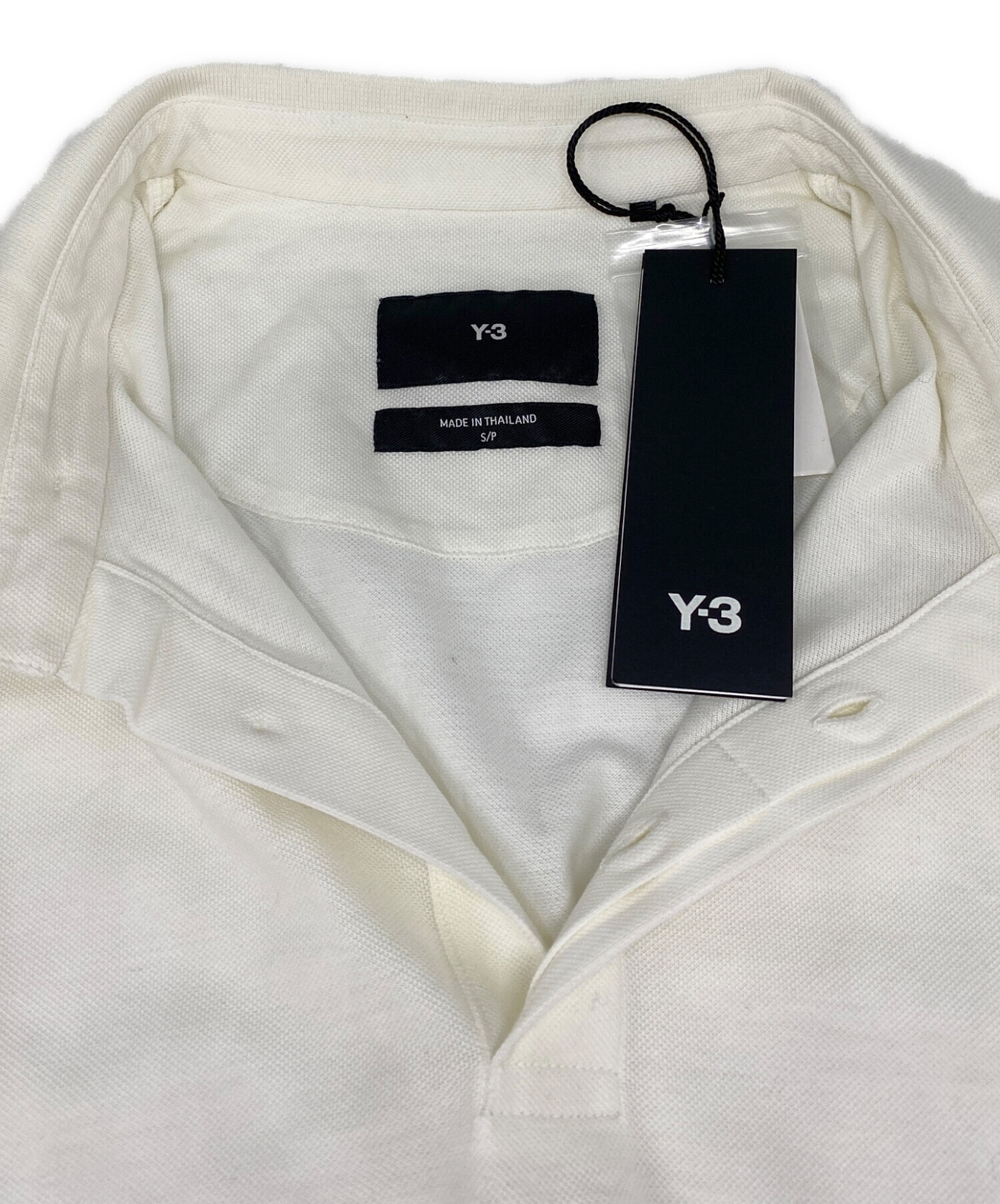 中古・古着通販】Y-3 (ワイスリー) SS POLO ホワイト サイズ:S 未使用
