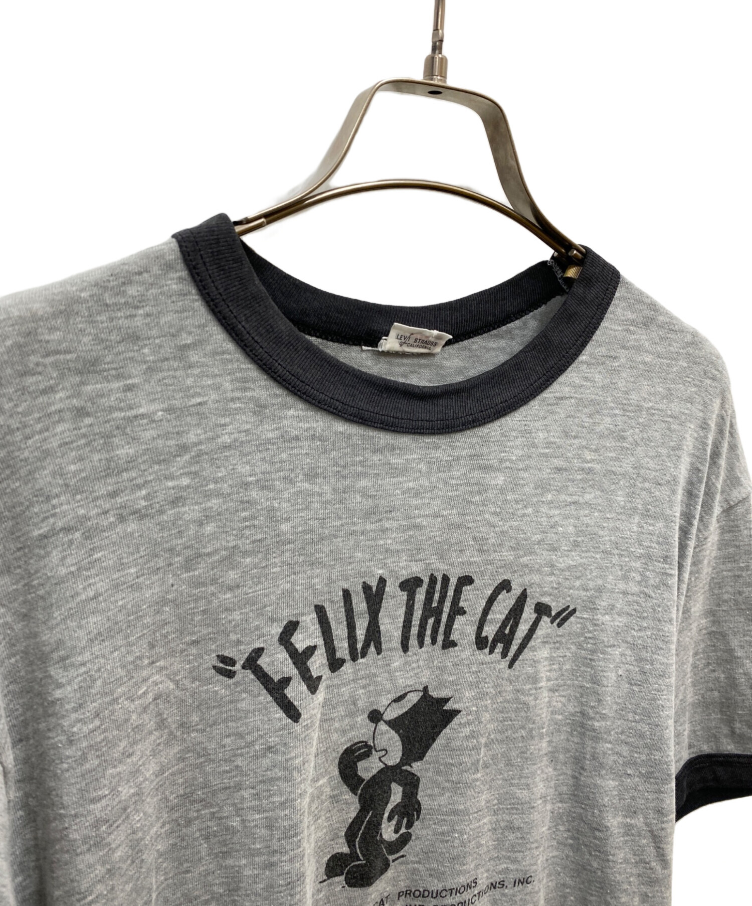 [古着]リーバイス　半袖　リンガーTシャツ　両面プリント　良配色　アメカジ　白 USED ザ・リンダリンダズ バンドTシャツ M相当 リンガーTシャツ 半袖