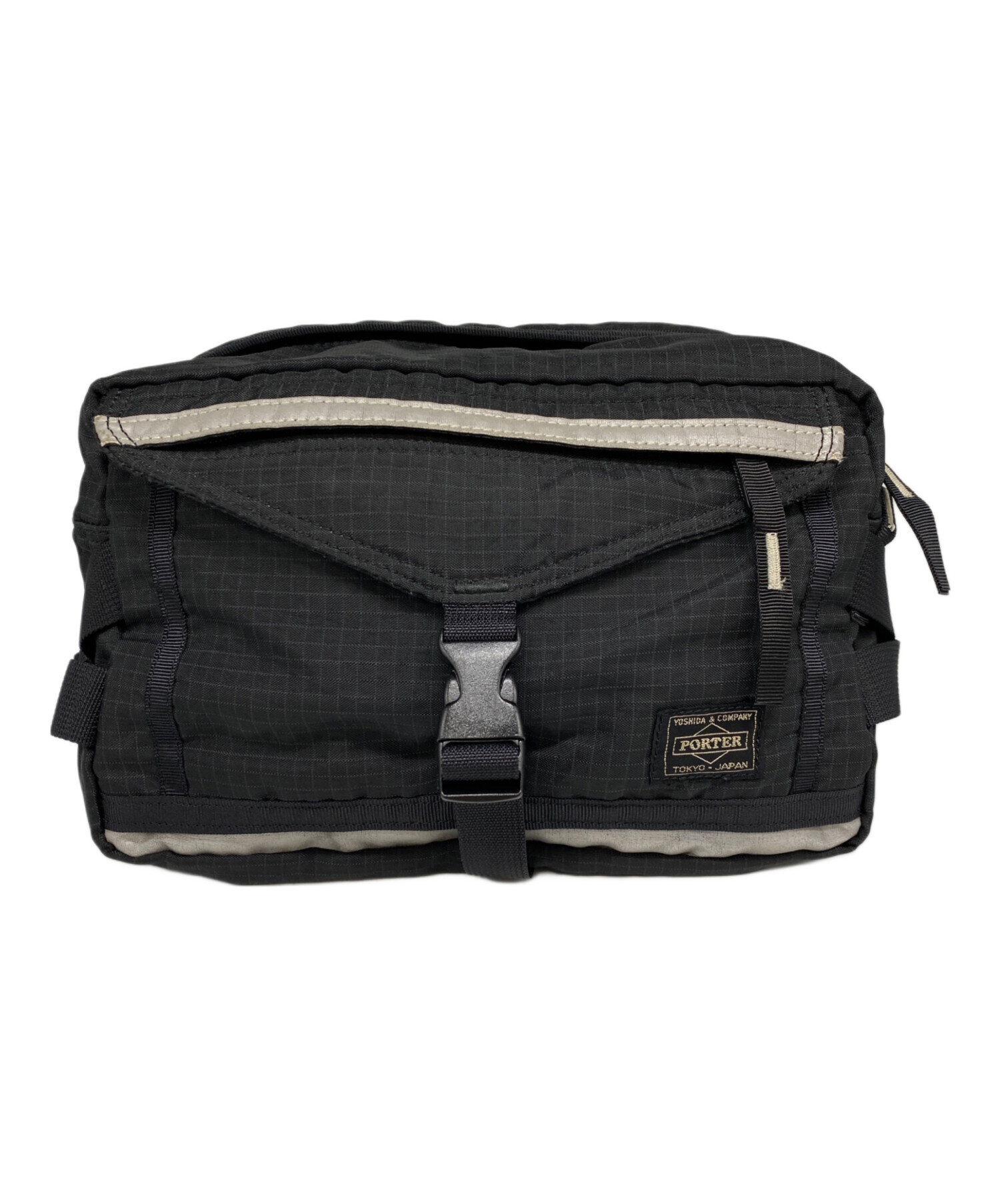 中古・古着通販】PORTER (ポーター) ウエストバッグ ブラック 