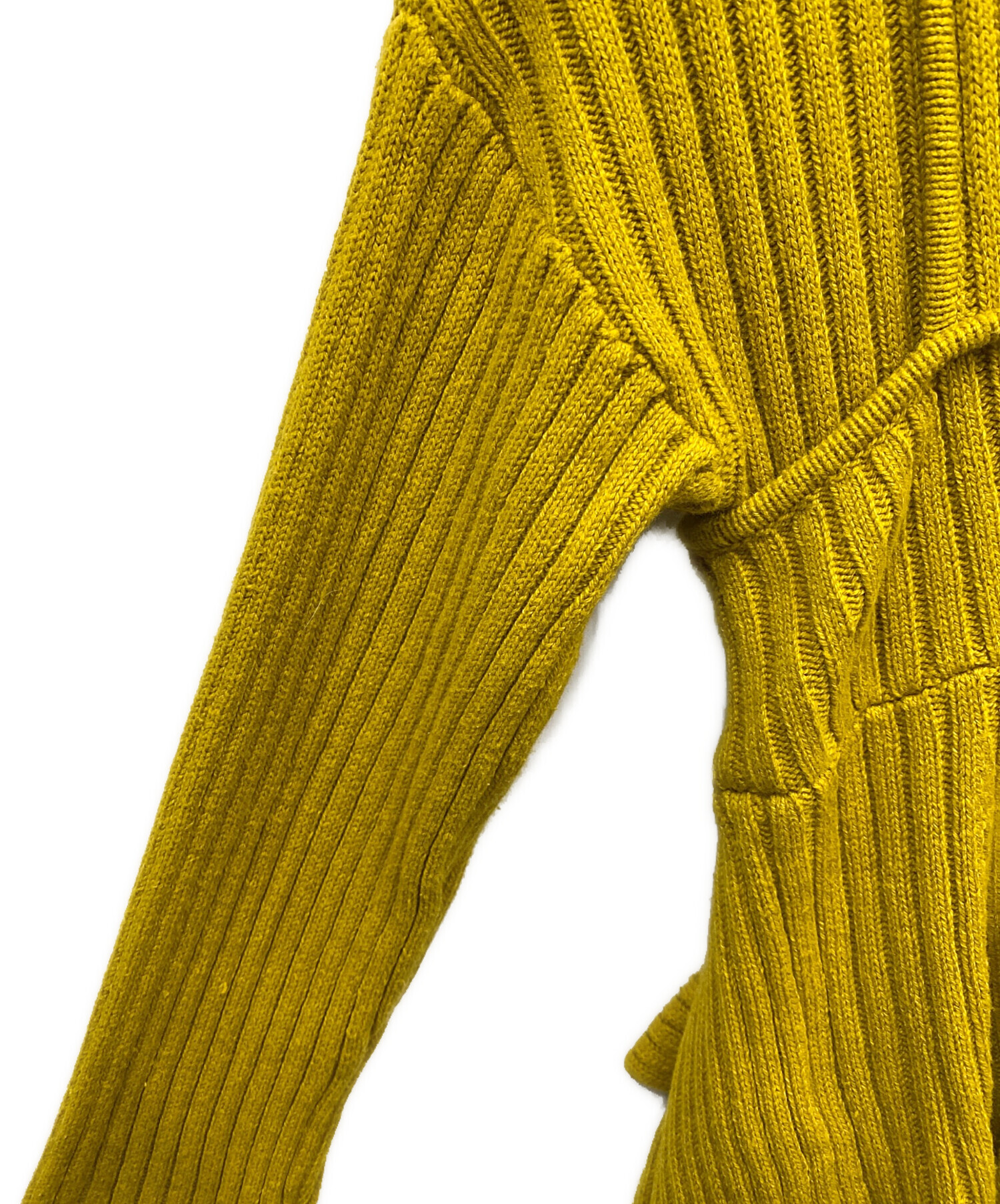 中古・古着通販】pinue (ピヌエ) ニットワンピース イエロー サイズ:M