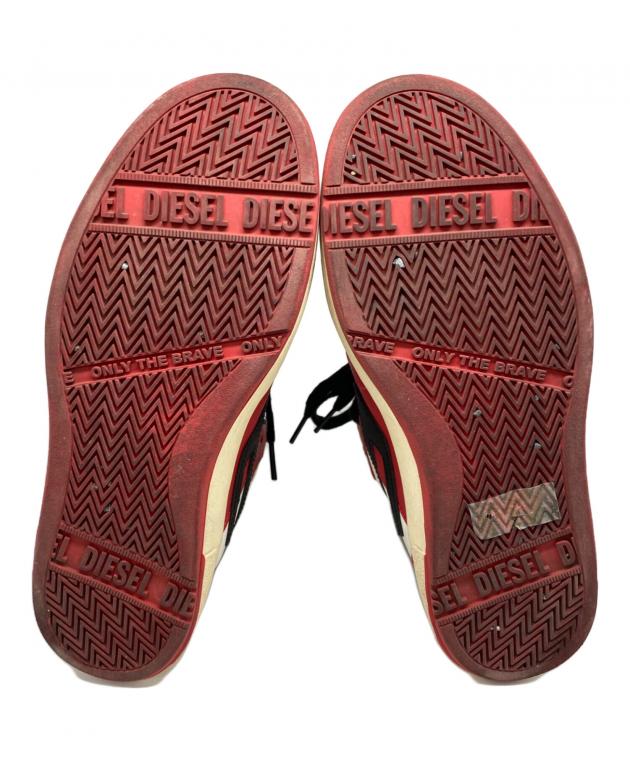 中古・古着通販】DIESEL (ディーゼル) ハイカットスニーカー レッド