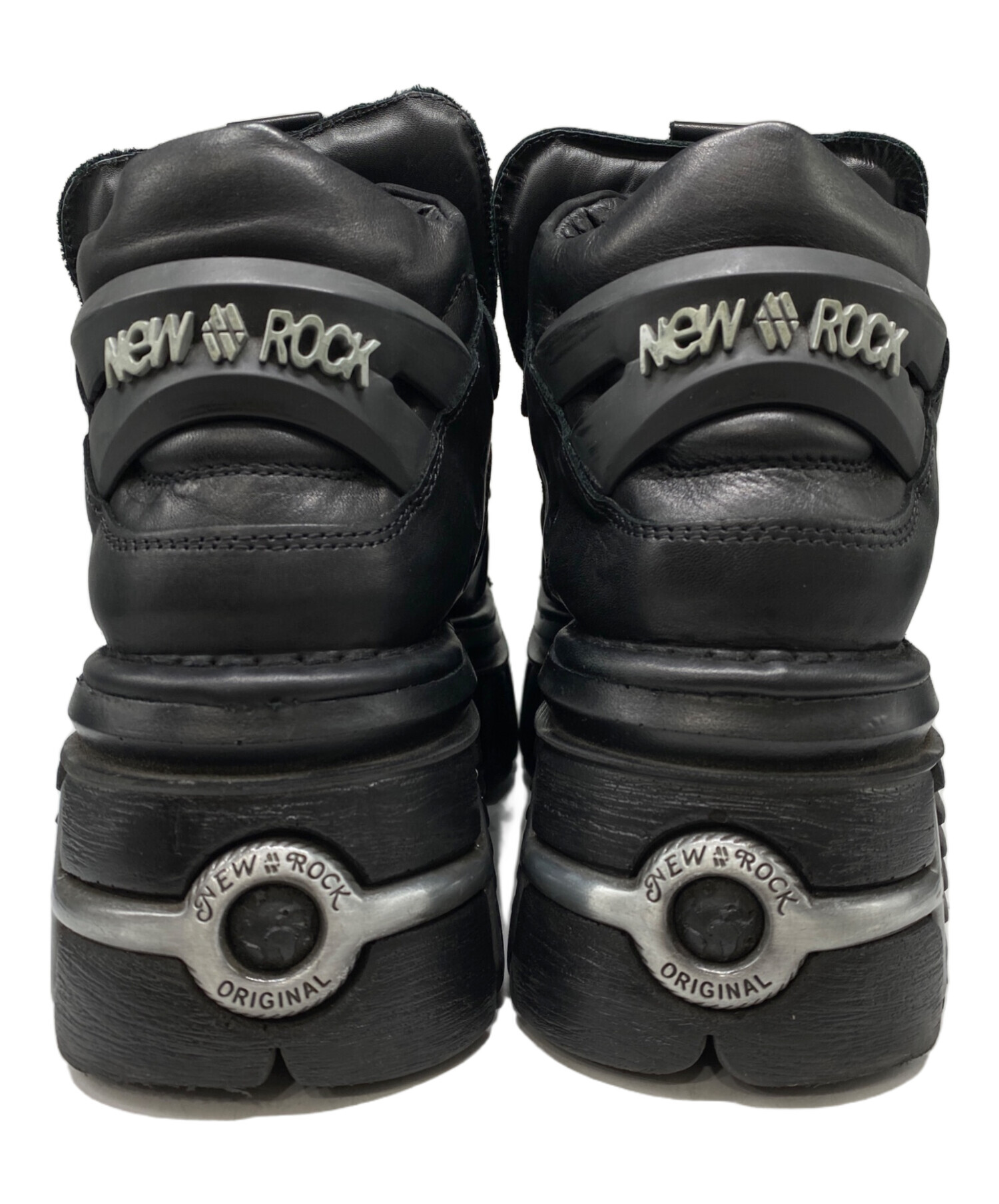 中古・古着通販】NEW ROCK (ニューロック) 厚底ブーツ ブラック サイズ