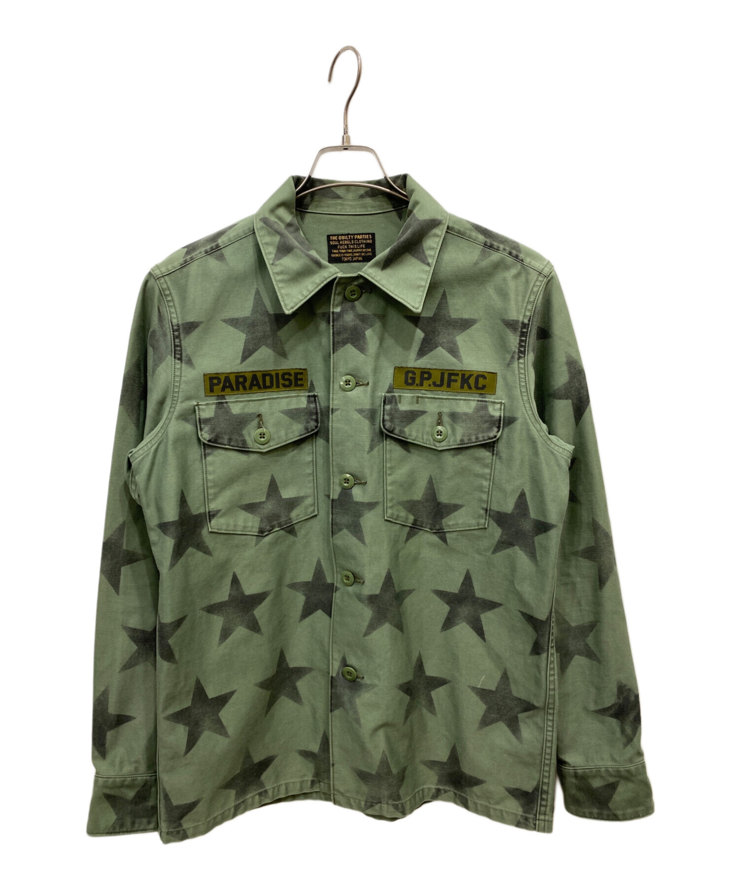 WACKO MARIA RAT FINK ミリタリーシャツ 中古・古着通販】WACKO MARIA (ワコマリア) スター ミリタリーシャツ