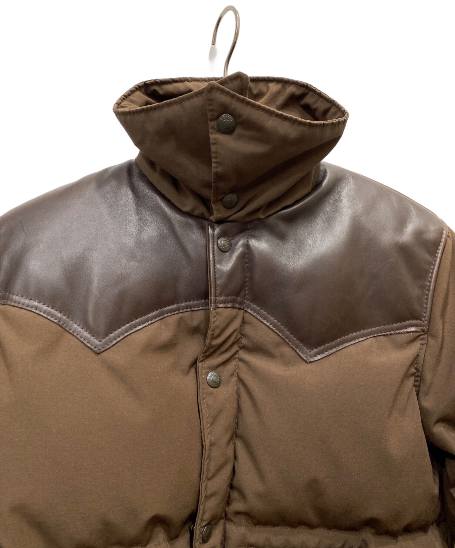 中古・古着通販】Schott (ショット) レザー切替ダウンジャケット