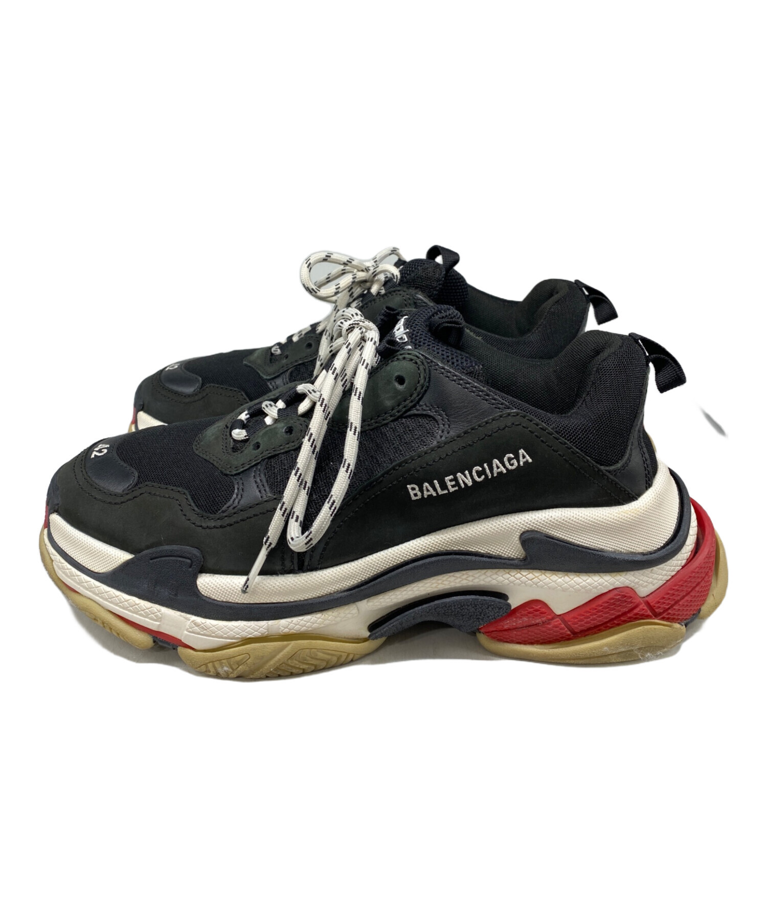 中古・古着通販】BALENCIAGA (バレンシアガ) TRIPLE S ブラック サイズ 