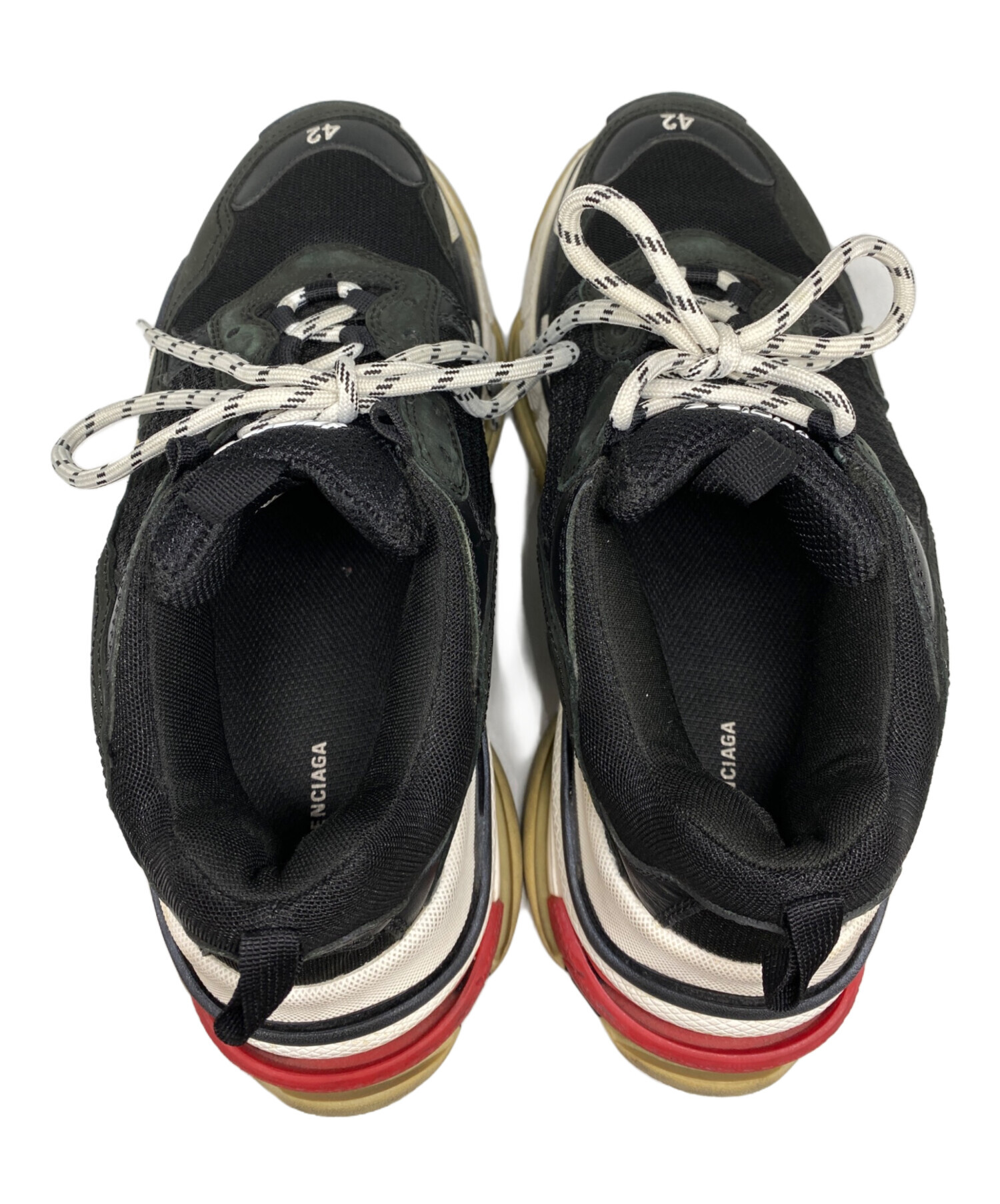 中古・古着通販】BALENCIAGA (バレンシアガ) TRIPLE S ブラック サイズ 