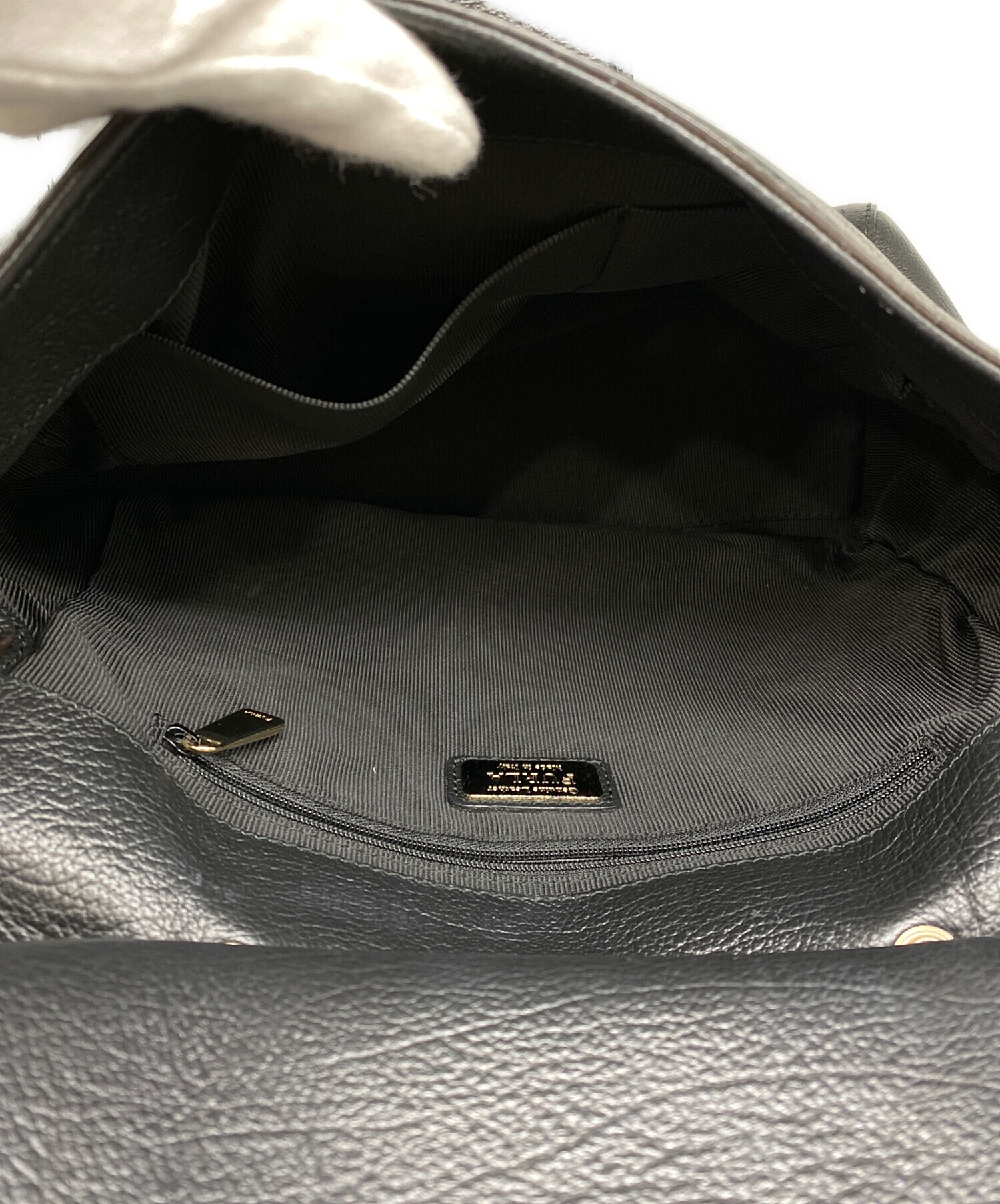 中古・古着通販】FURLA (フルラ) スタッズ 2WAYバッグ ブラック