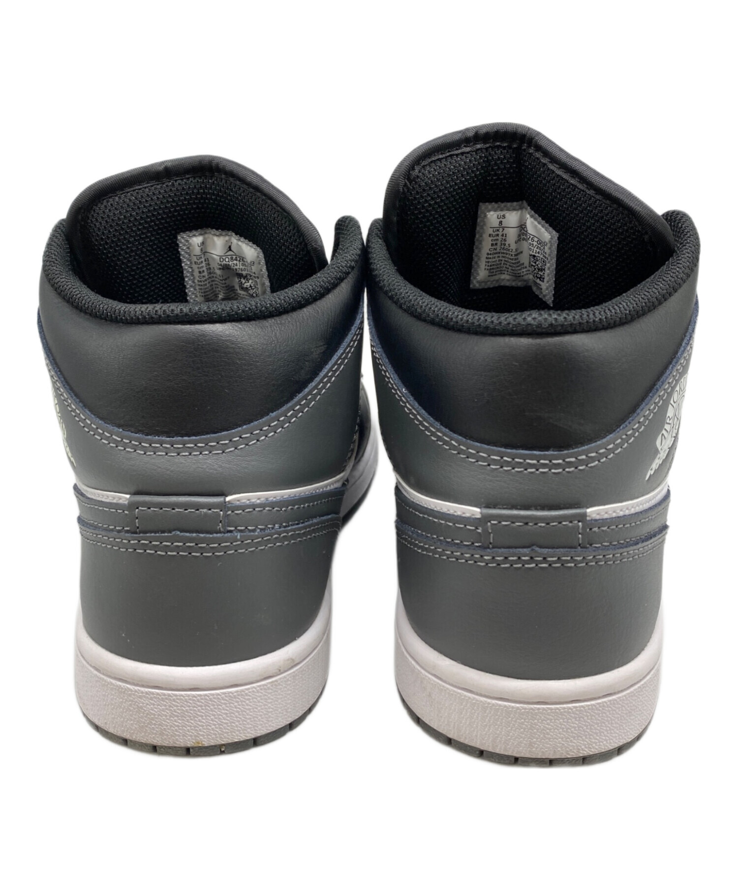 中古・古着通販】NIKE (ナイキ) AIR JORDAN 1 MID グレー×ブラック 