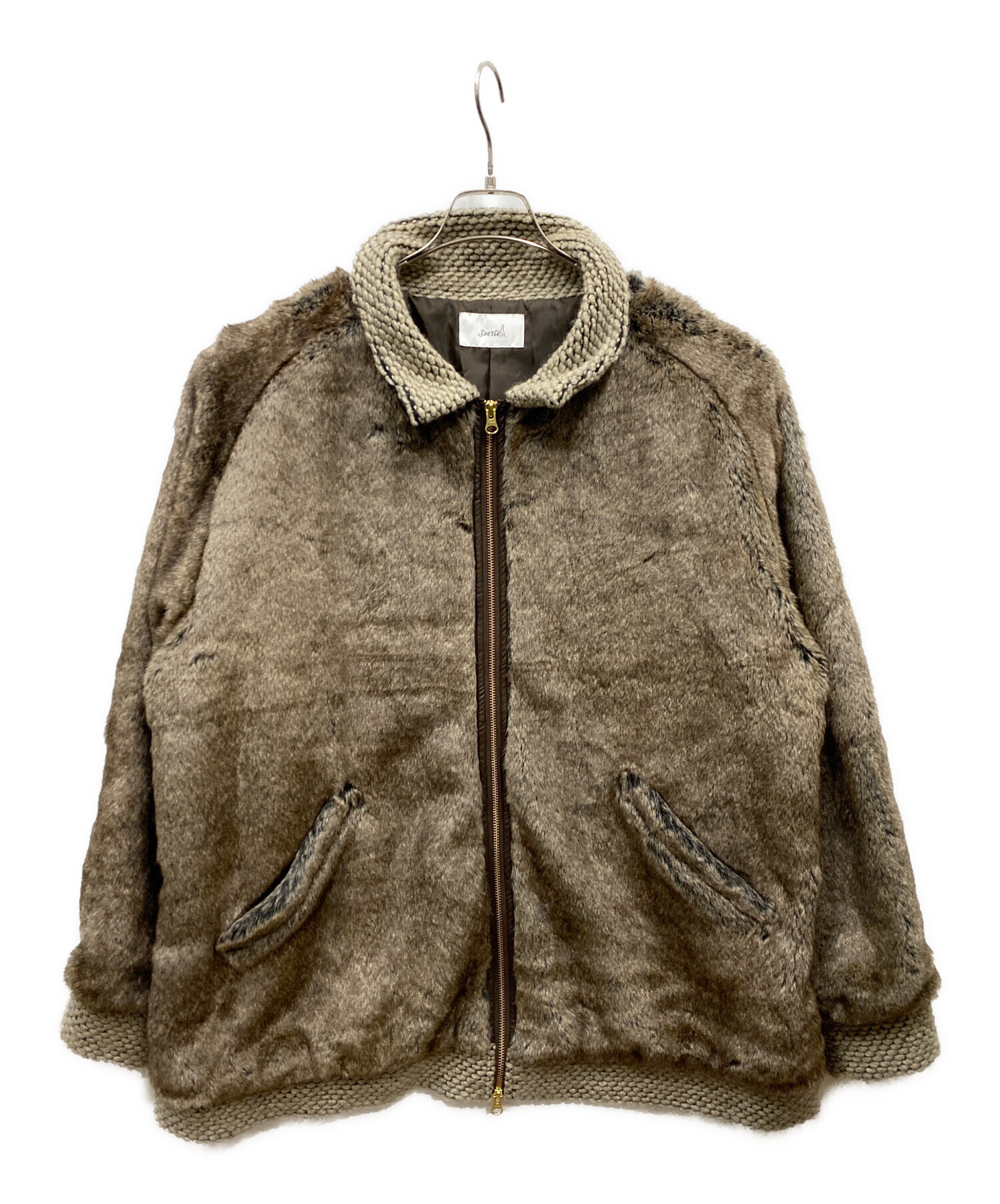 Soerte ファージャケット Soerte ニットドッキングファーベスト soerte