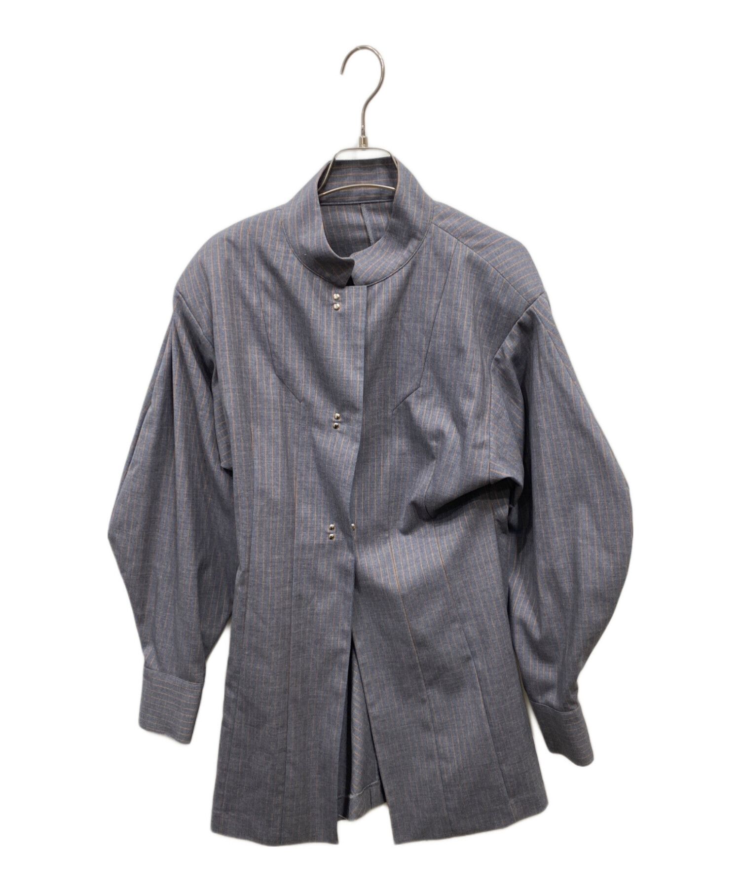 中古・古着通販】AMERI (アメリ) UND WAIST SHAPE SHIRT JACKET グレー 