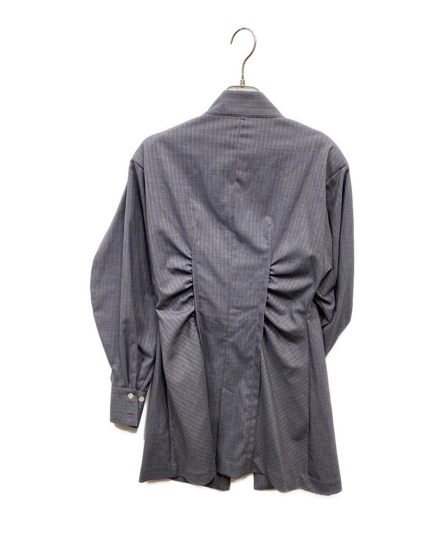 中古・古着通販】AMERI (アメリ) UND WAIST SHAPE SHIRT JACKET グレー 