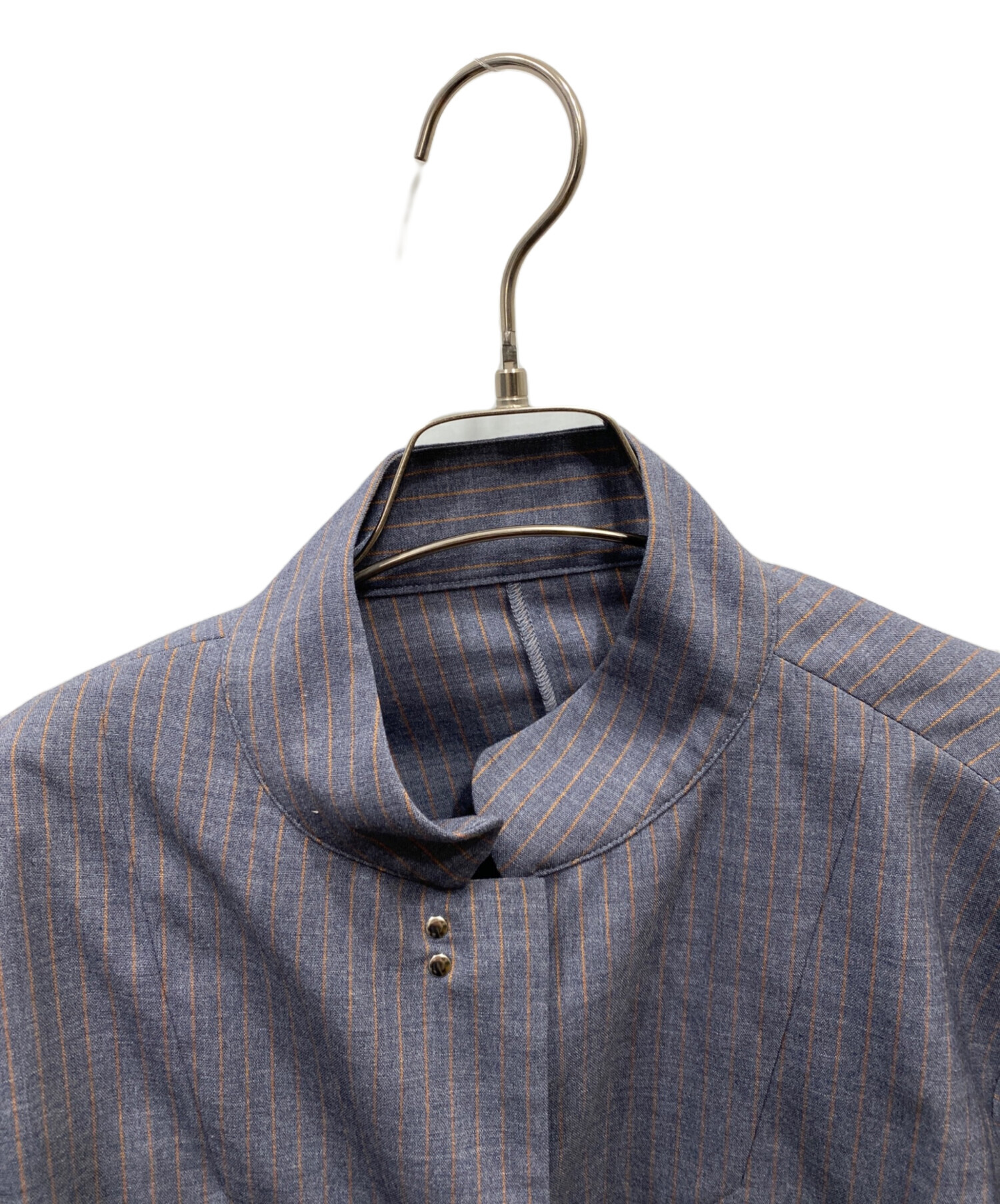 中古・古着通販】AMERI (アメリ) UND WAIST SHAPE SHIRT JACKET グレー 