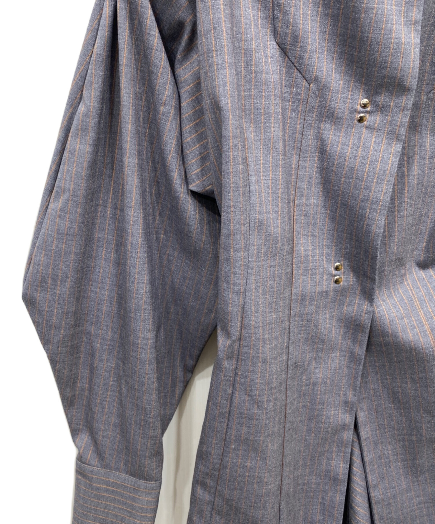 中古・古着通販】AMERI (アメリ) UND WAIST SHAPE SHIRT JACKET グレー 